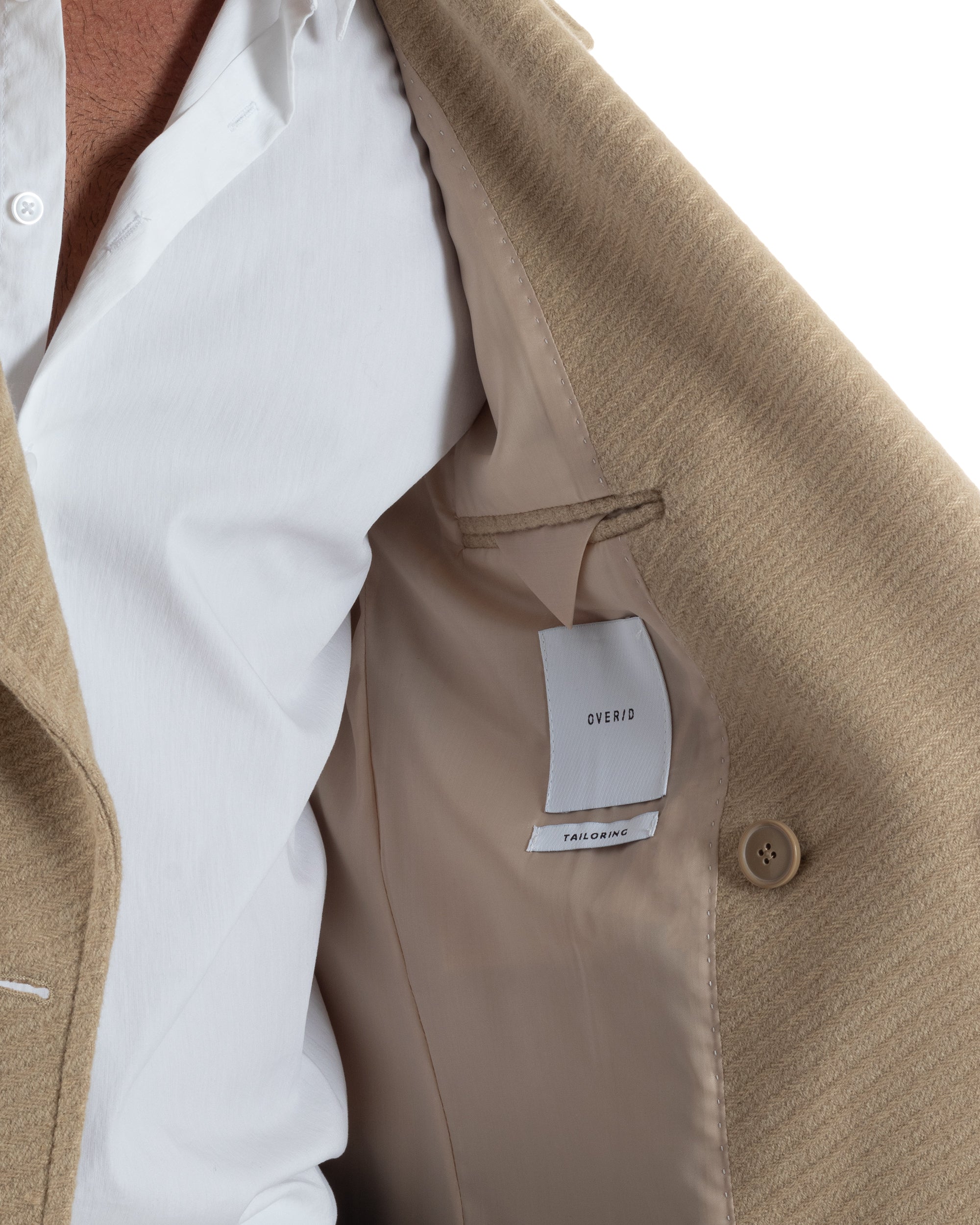 Cappotto Uomo Doppiopetto Diagonale Camel Over-D OE1F2W5K03