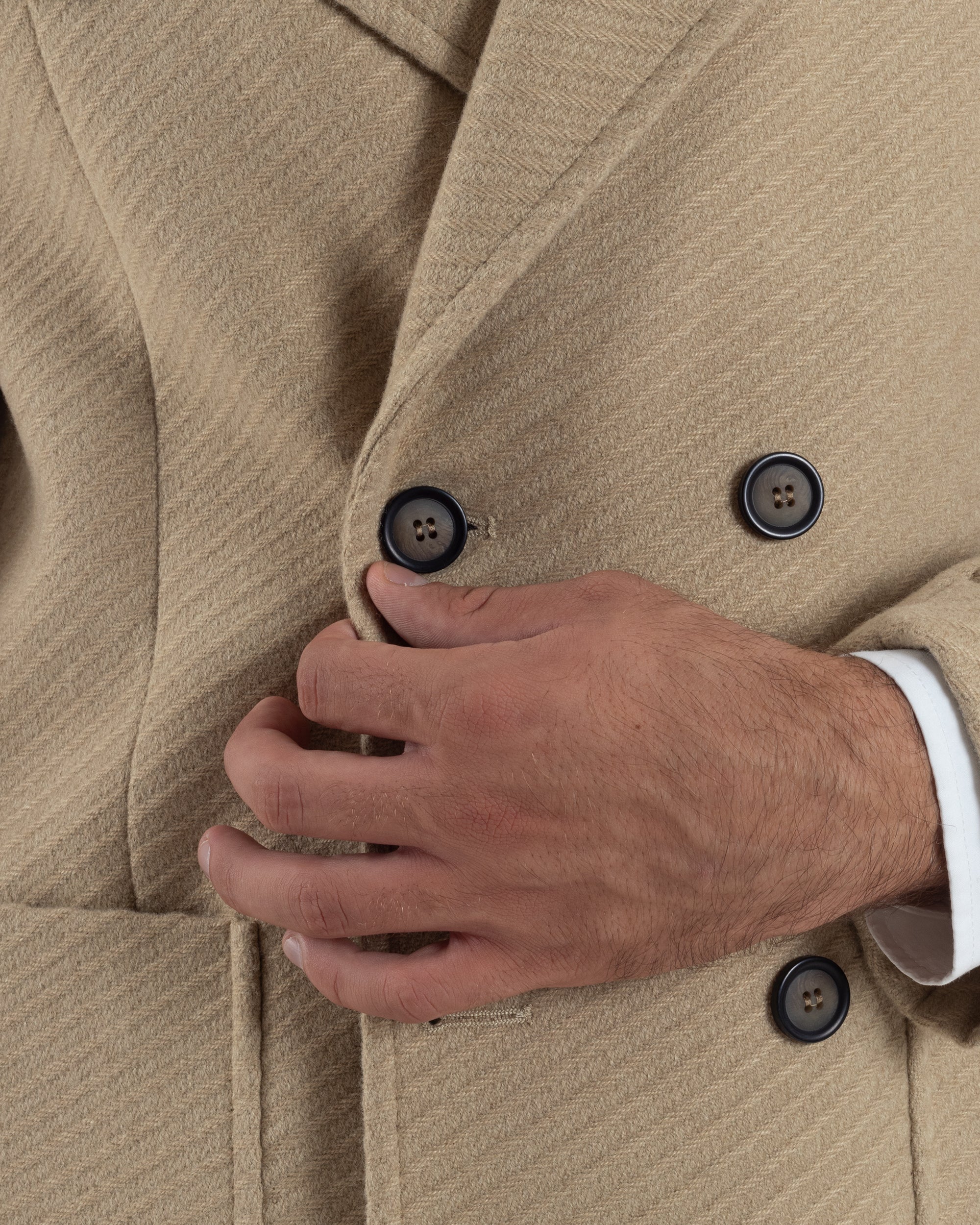 Cappotto Uomo Doppiopetto Diagonale Camel Over-D OE1F2W5K03