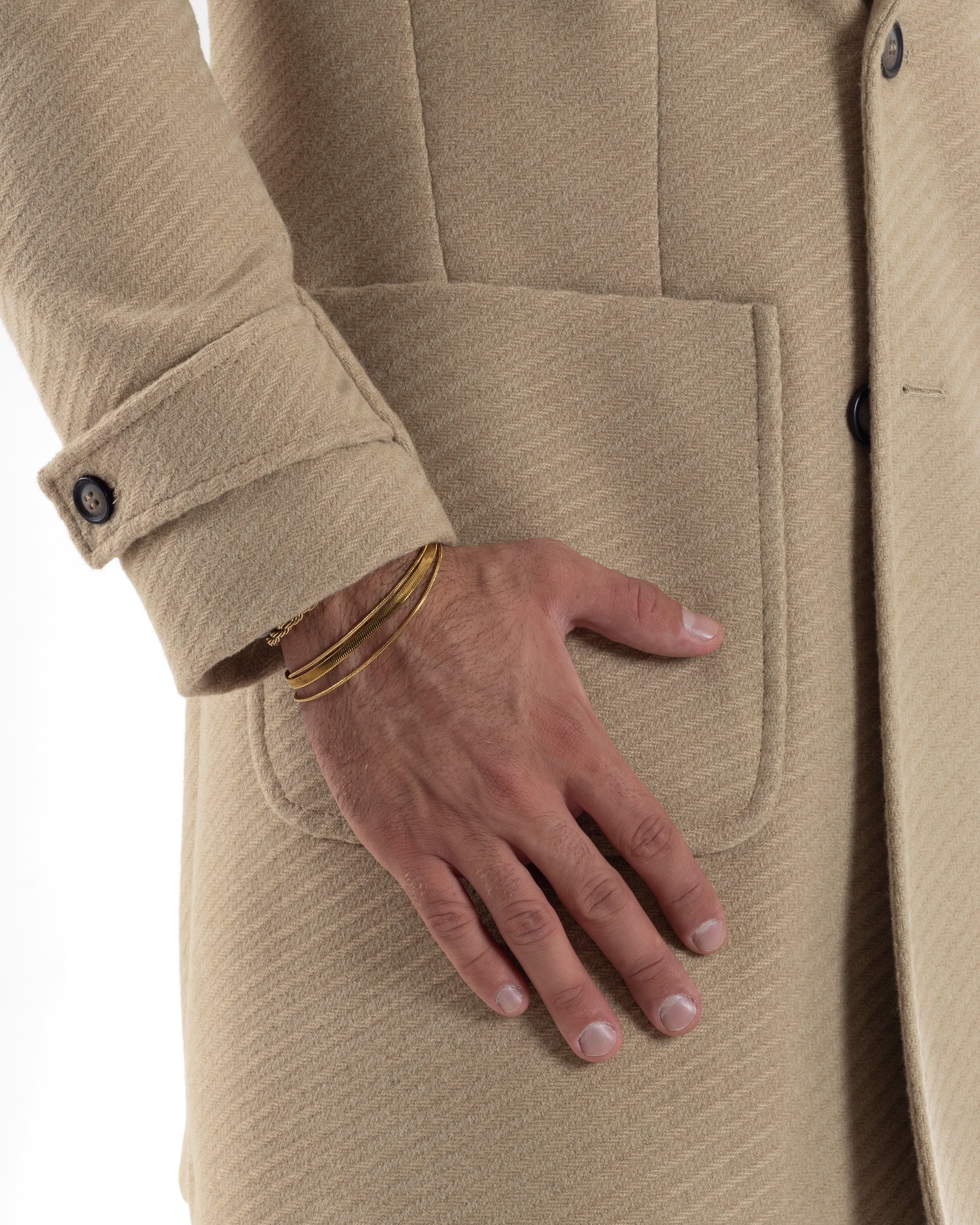 Cappotto Uomo Doppiopetto Diagonale Camel Over-D OE1F2W5K03