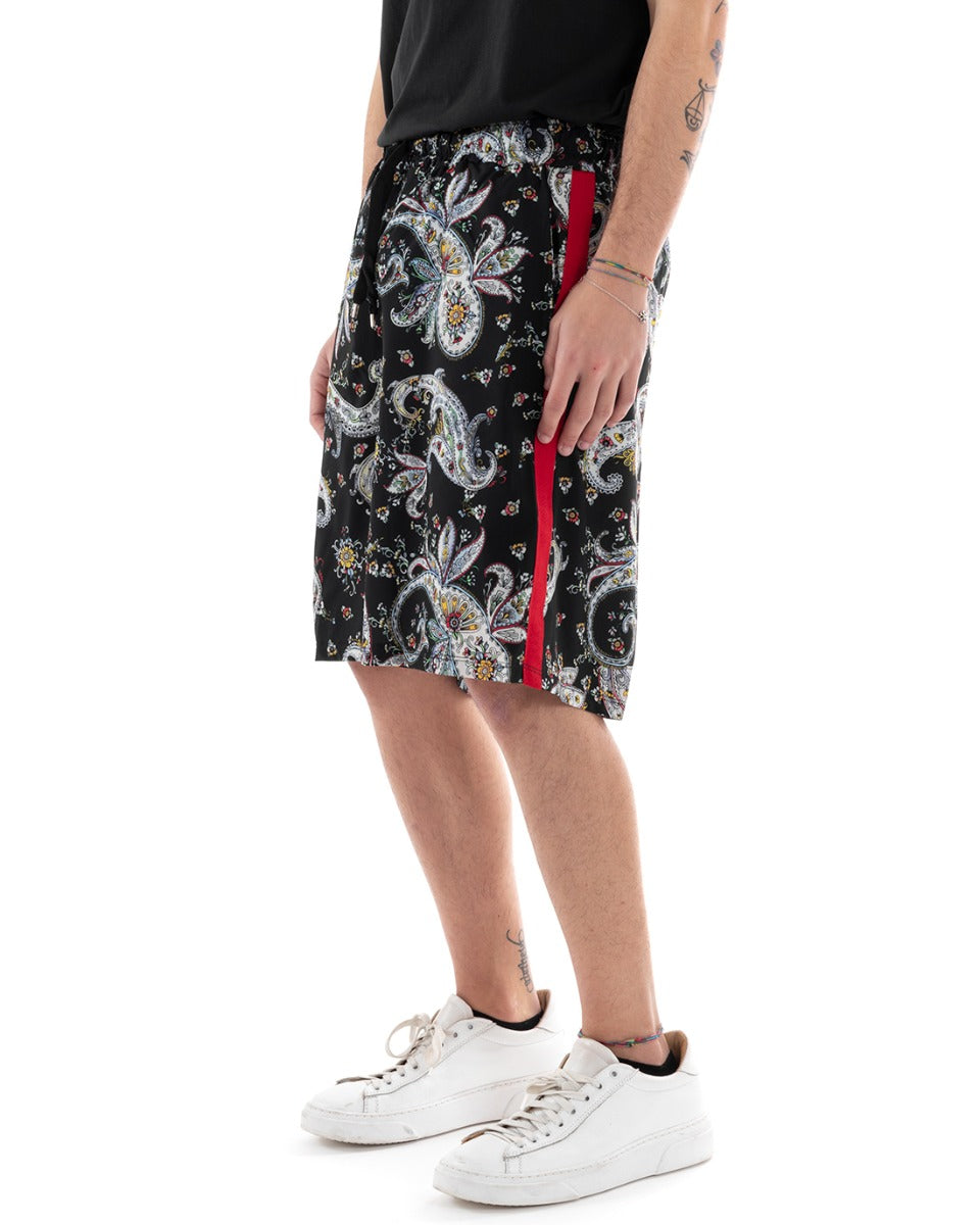 Bermuda Pantaloncino Corto Uomo Fantasia Floreale GIOSAL-PC1192A