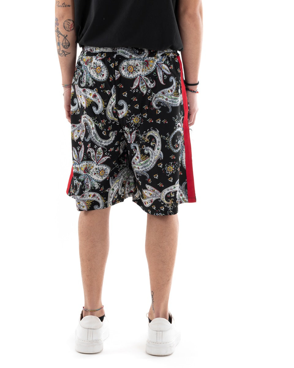 Bermuda Pantaloncino Corto Uomo Fantasia Floreale GIOSAL-PC1192A