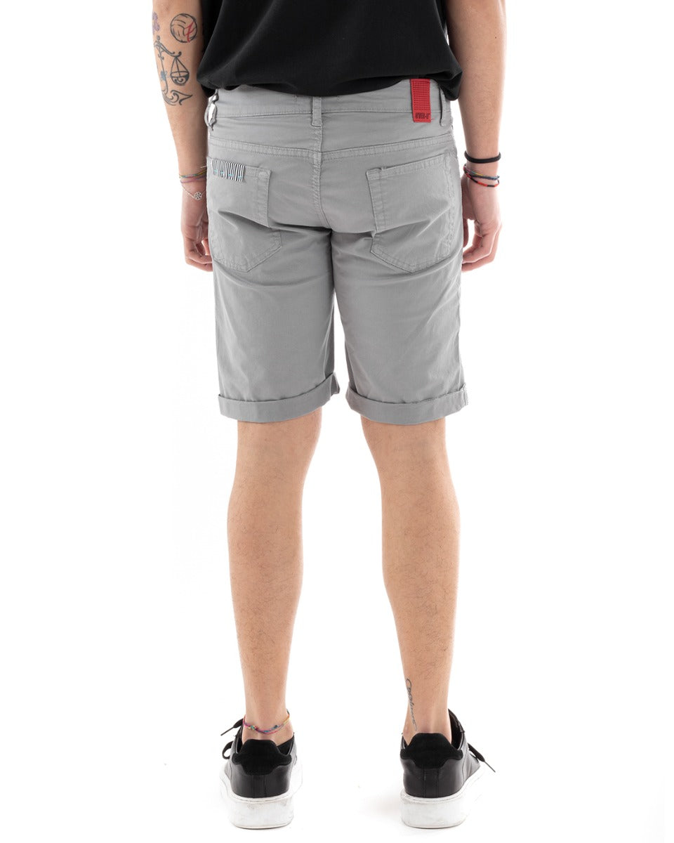 Bermuda Pantaloncino Pantalone Corto Uomo Cotone Shorts Toppe Fiori GIOSAL-PC1082A