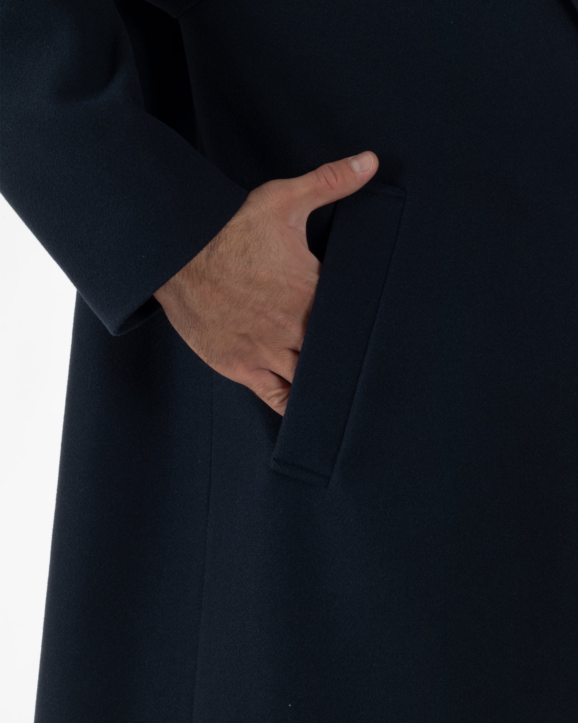 Cappotto Uomo Oversize Monopetto Maniche Raglan Collo Rever Blu CO1077A