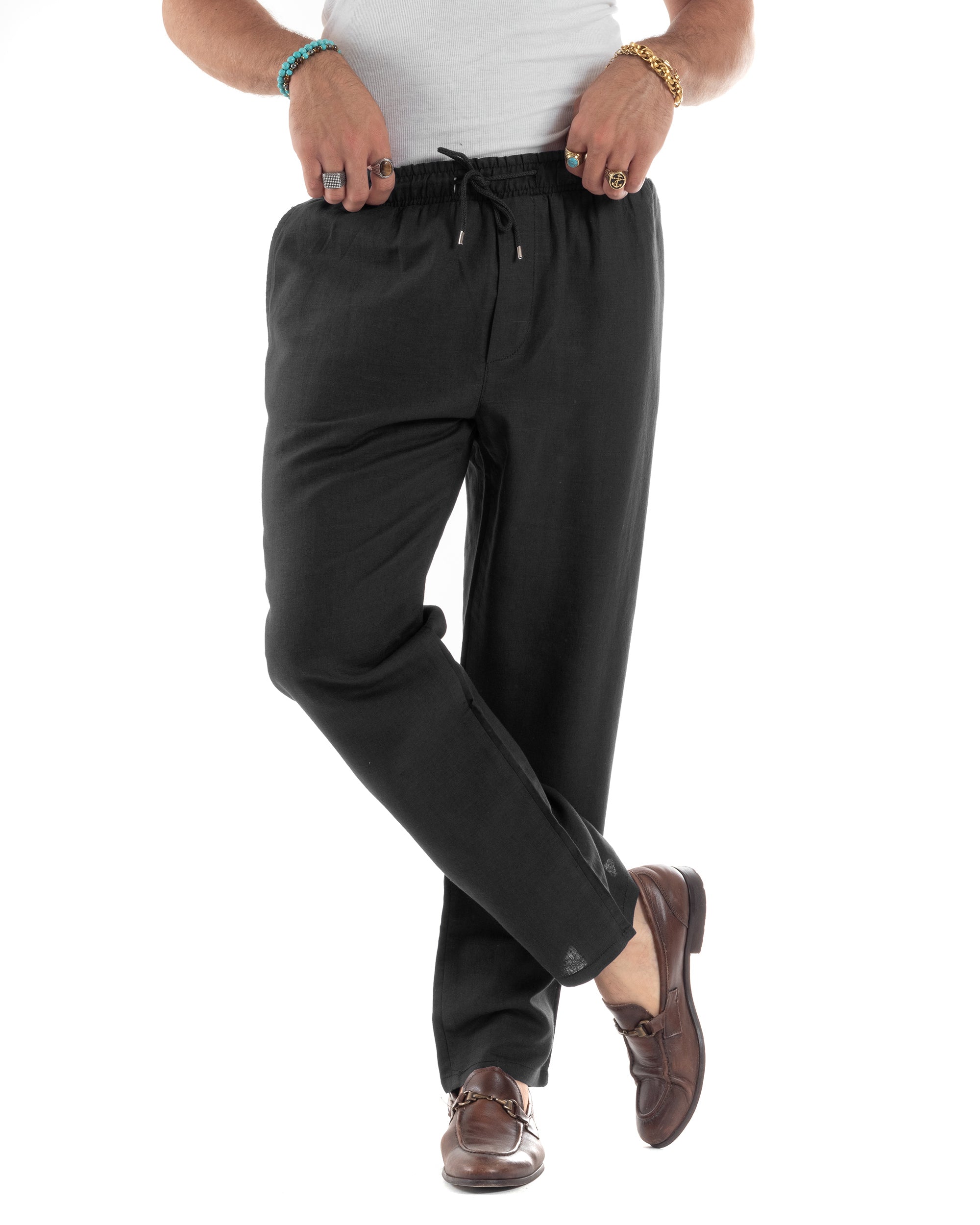Pantalaccio Lino Regular Fit P6335A