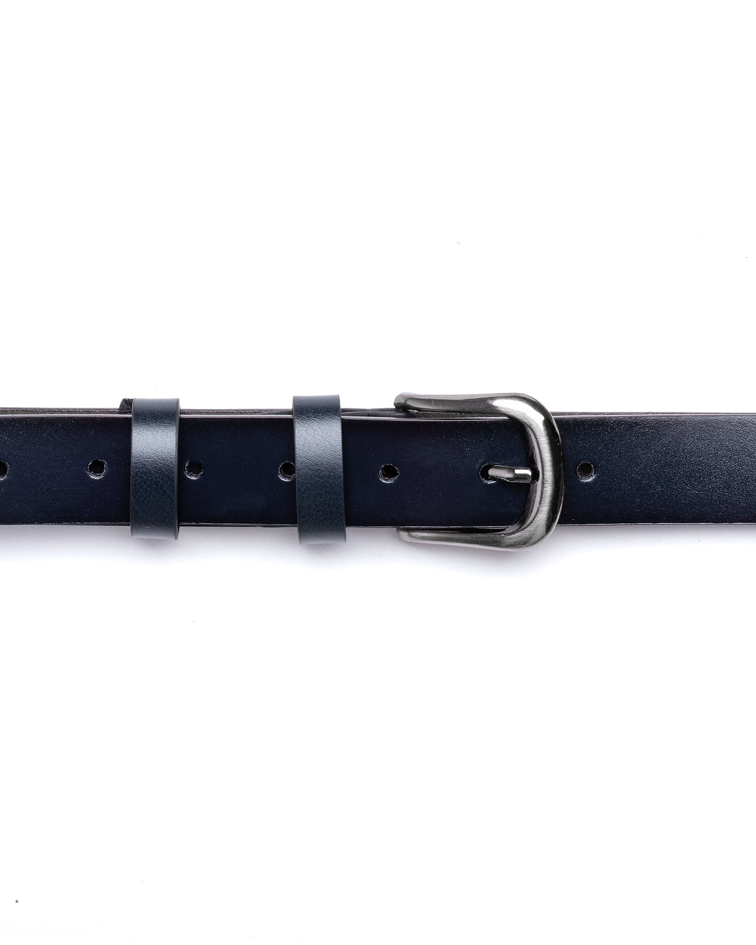 Cintura Uomo Larga Cinta Fibbia in Metallo Regolabile Blu Ecopelle GIOSAL-A2107A