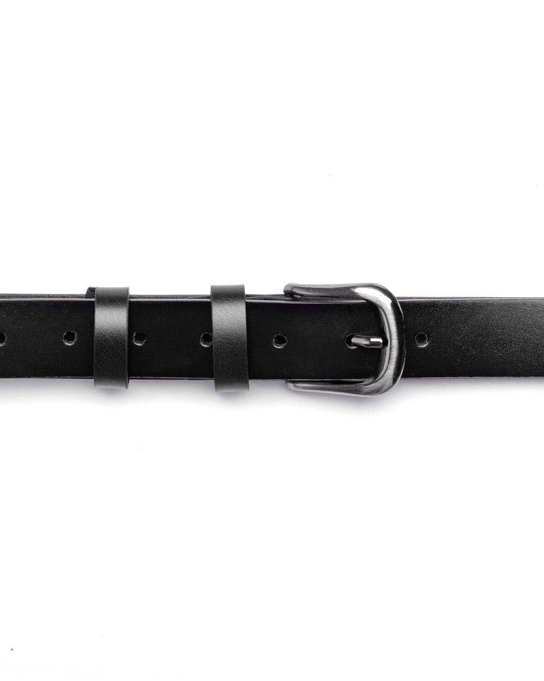 Cintura Uomo Larga Cinta Fibbia in Metallo Regolabile Nero Ecopelle GIOSAL-A2108A