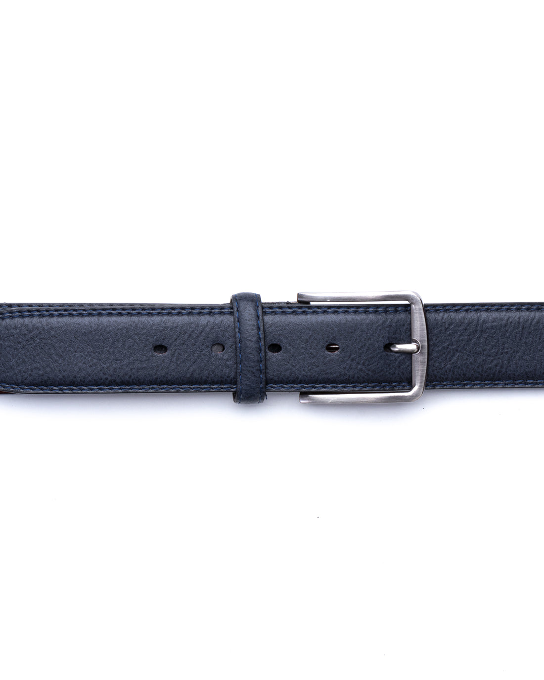 Cintura Uomo Larga Cinta Fibbia in Metallo Regolabile Blu Ecopelle Martellata GIOSAL-A2118A