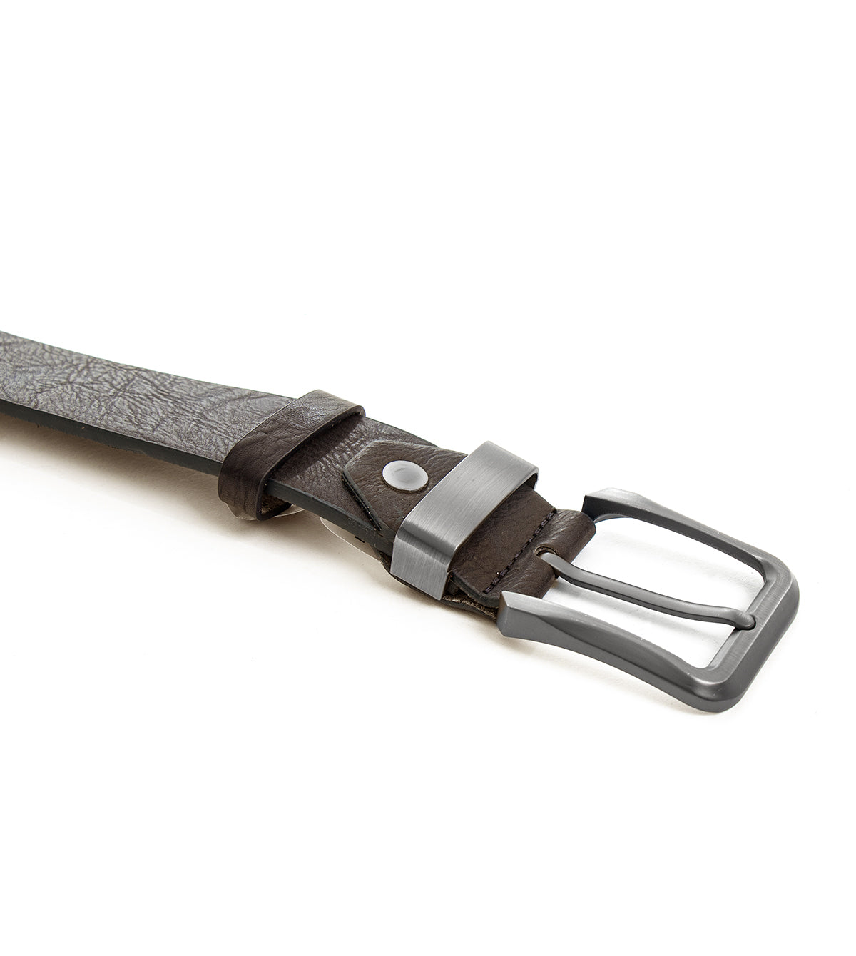 Cintura Uomo Larga Cinta Fibbia in Metallo Regolabile Marrone Ecopelle Martellata GIOSAL-A2120A