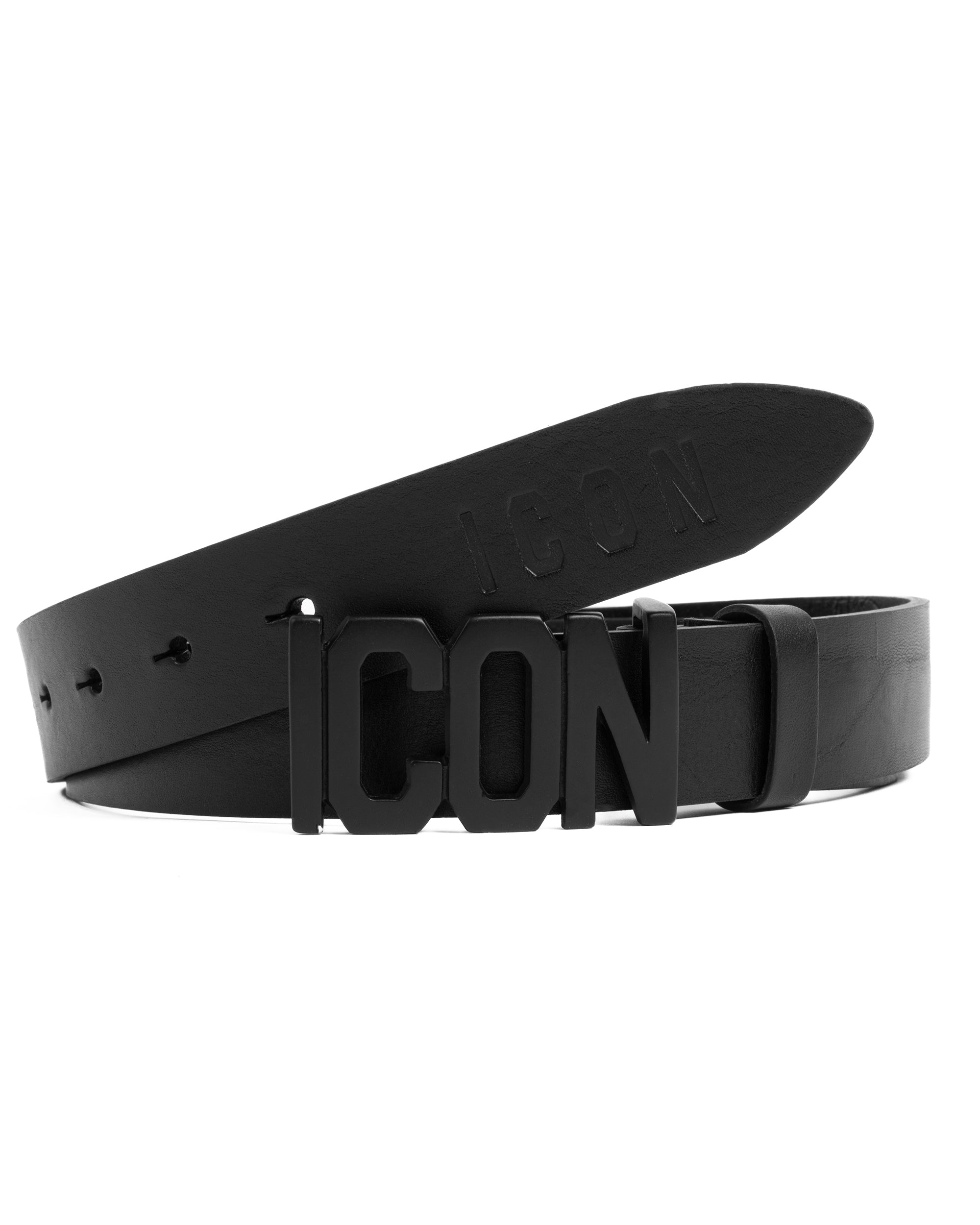 Cintura Uomo Cinta Ecopelle Regolabile Fibbia in Metallo Nero ICON ICXF2W6A031