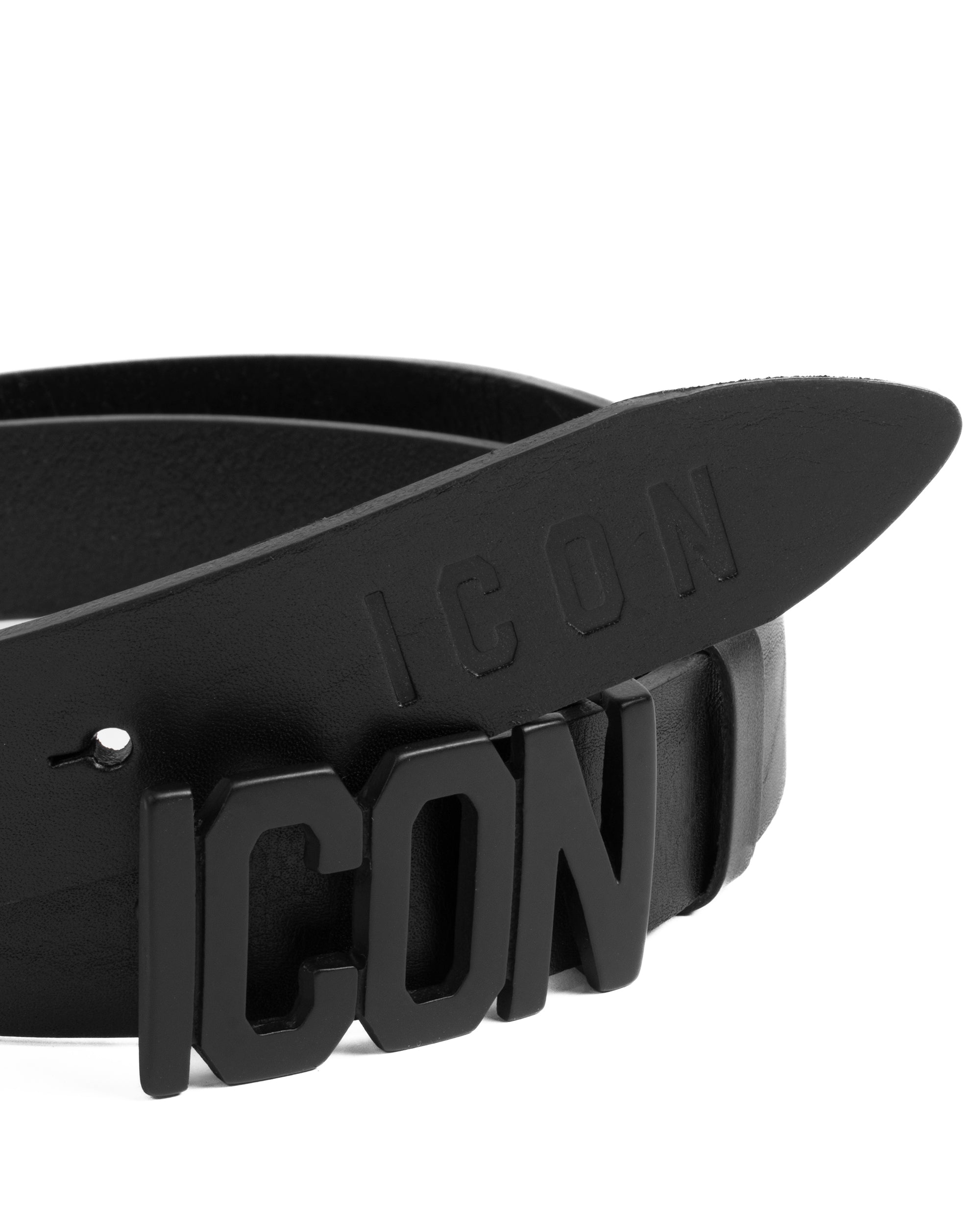 Cintura Uomo Cinta Ecopelle Regolabile Fibbia in Metallo Nero ICON ICXF2W6A031