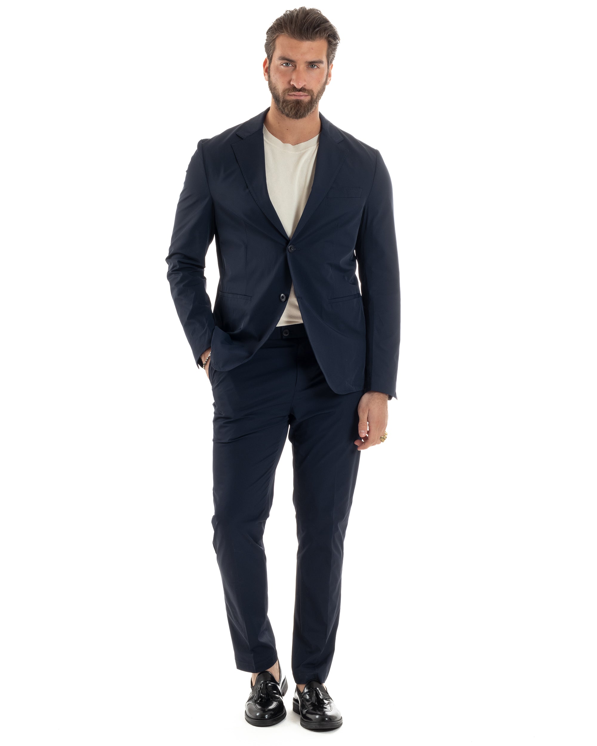 Slim Fit Completo Uomo Con T Shirt Abbigliamento Maschile Look