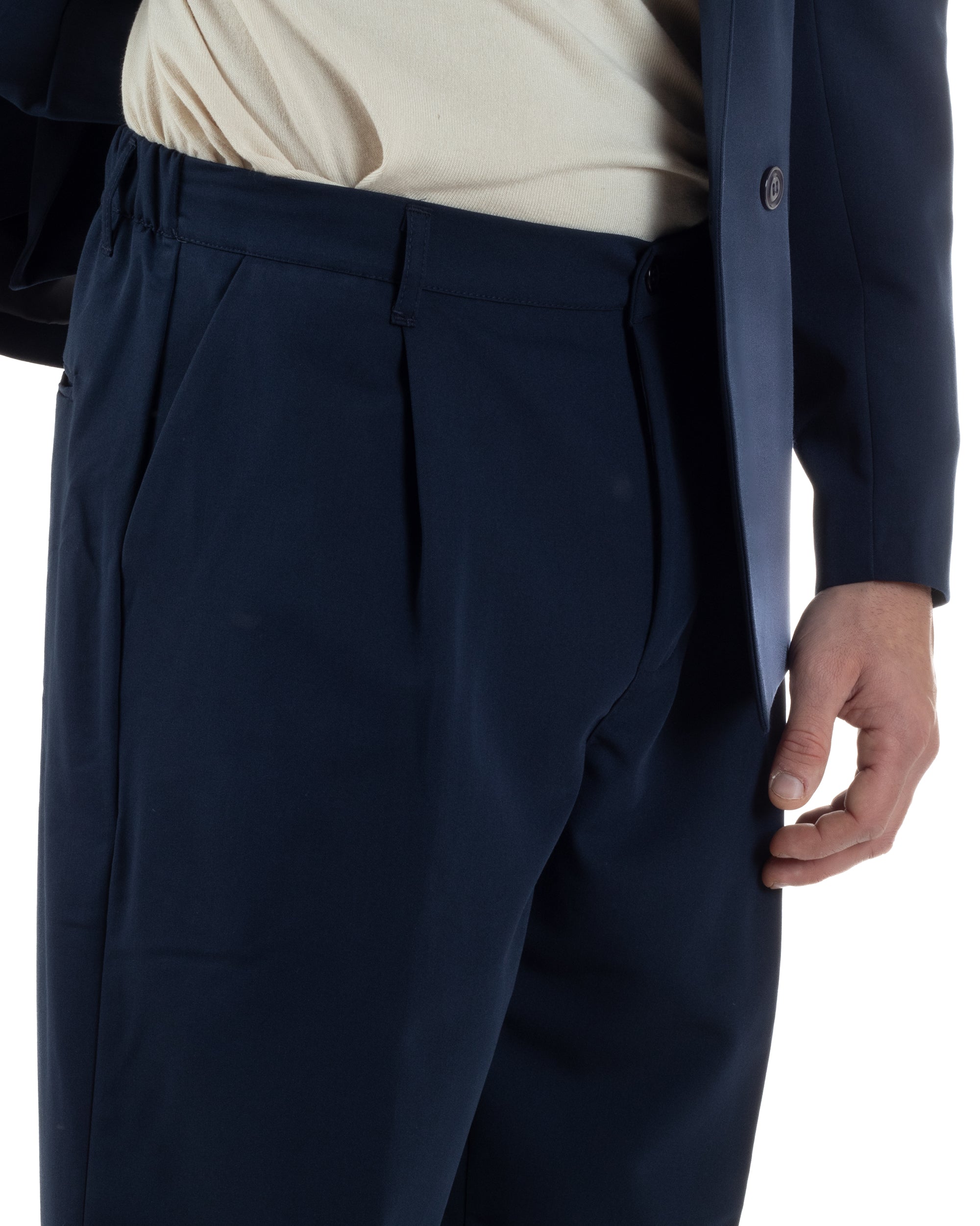 Men's Double Breasted Suit Suit Jacket Pants Buttons Lapels Satin Blue Elegant Tuxedo GIOSAL-AE1050A