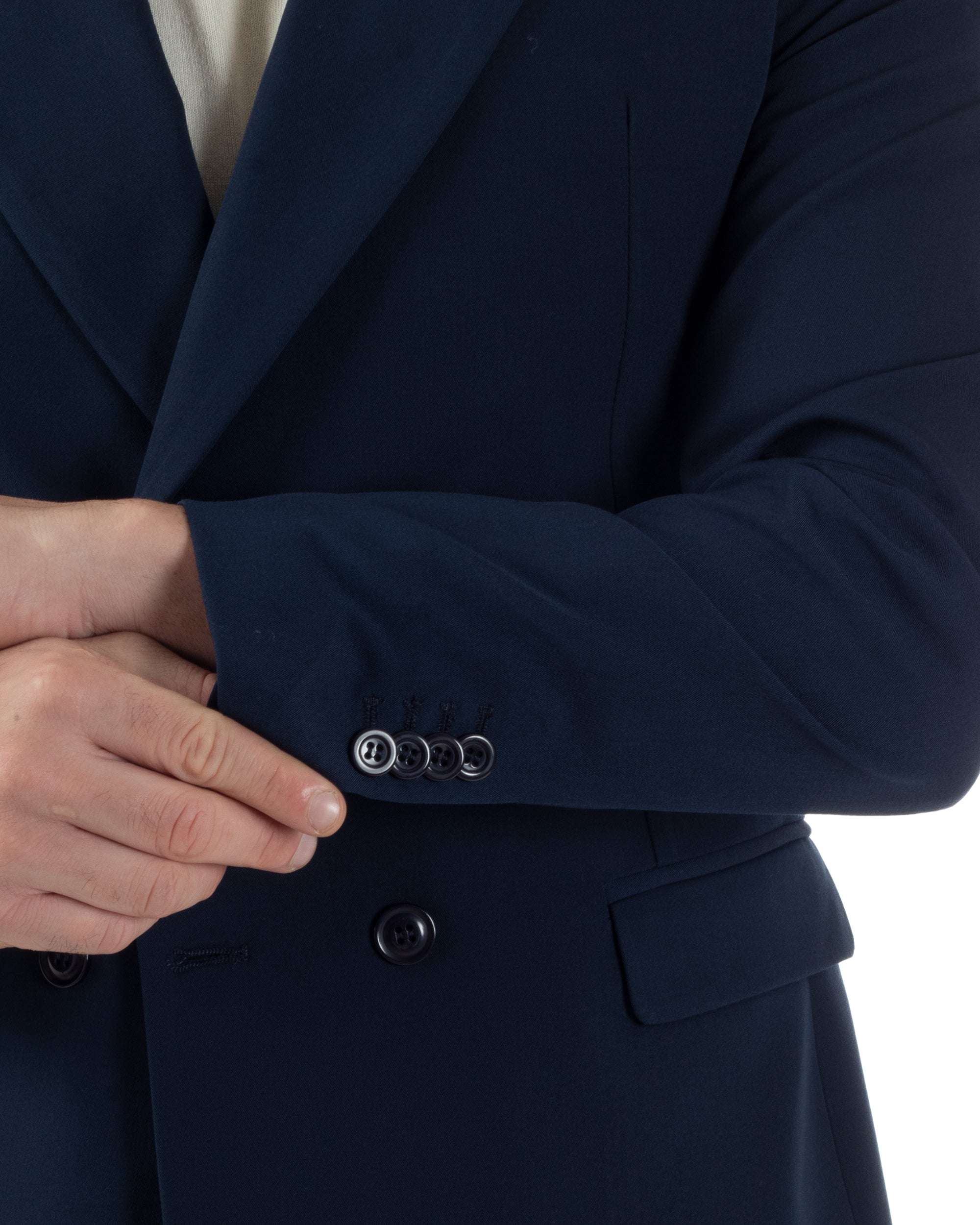 Men's Double Breasted Suit Suit Jacket Pants Buttons Lapels Satin Blue Elegant Tuxedo GIOSAL-AE1050A