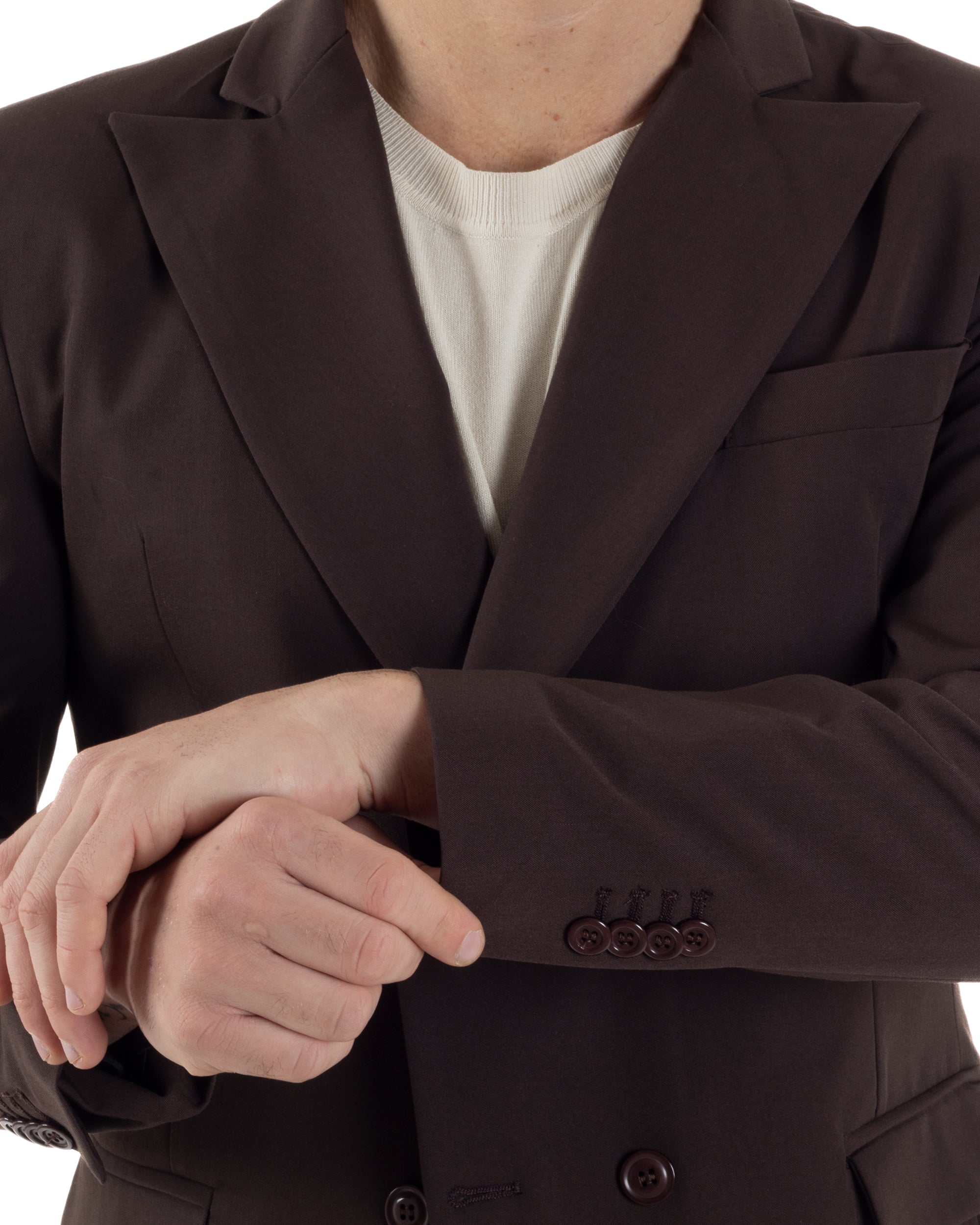 Men's Double Breasted Suit Suit Jacket Pants Buttons Lapels Satin Blue Elegant Tuxedo GIOSAL-AE1050A