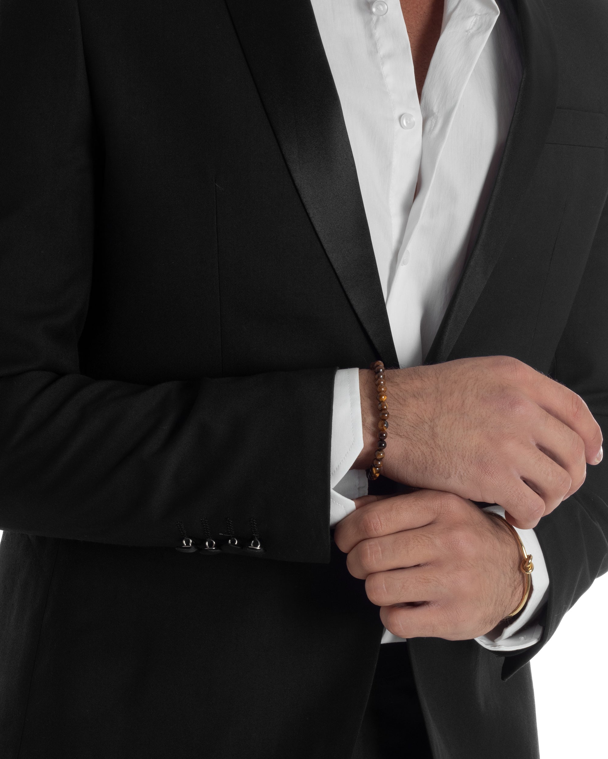 Abito Uomo Monopetto Vestito Completo Giacca Rever Sciallato In Raso Pantaloni Abbottonatura Allungata Smoking Elegante Nero GIOSAL-AE1154A