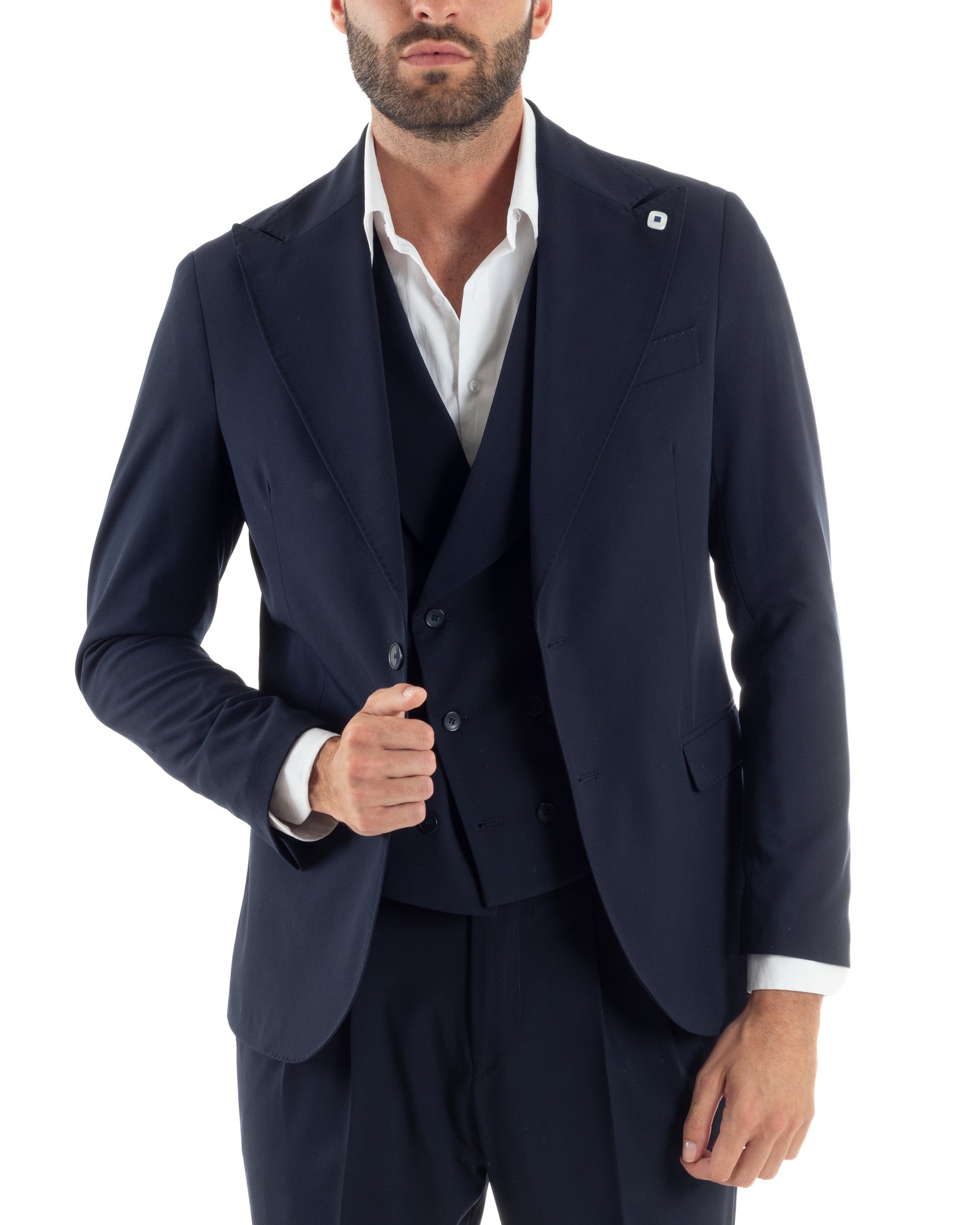 Abito Monopetto Sartoriale Tre Pezzi Gilet Doppiopetto AE1174A