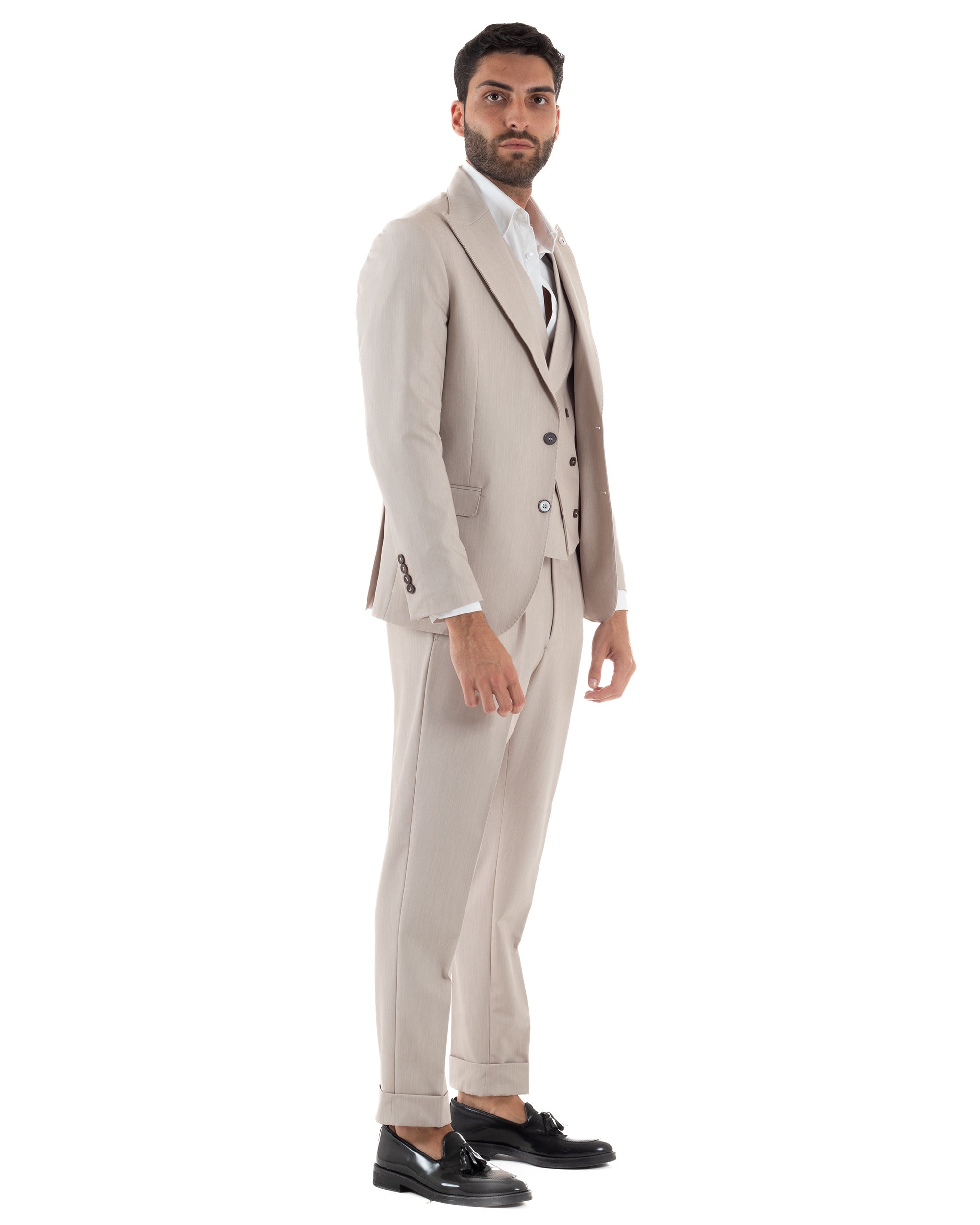 Abito Monopetto Sartoriale Tre Pezzi Gilet Doppiopetto AE1175A