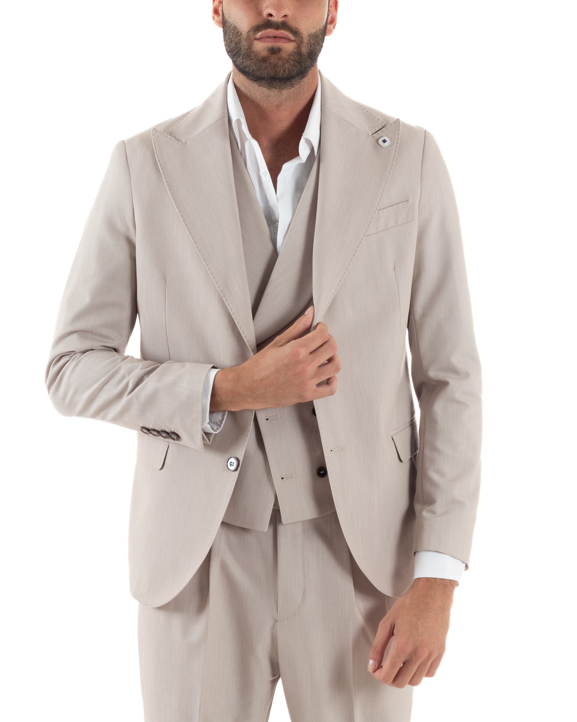Abito Monopetto Sartoriale Tre Pezzi Gilet Doppiopetto AE1175A