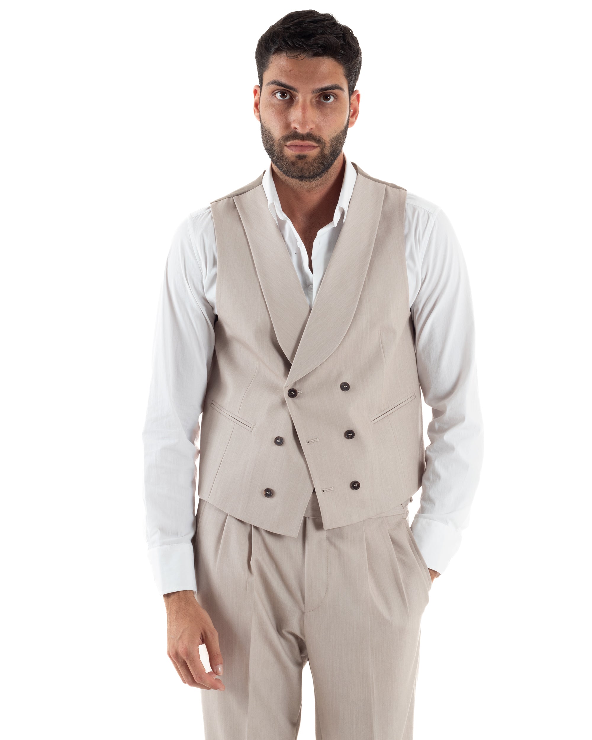 Abito Monopetto Sartoriale Tre Pezzi Gilet Doppiopetto AE1175A