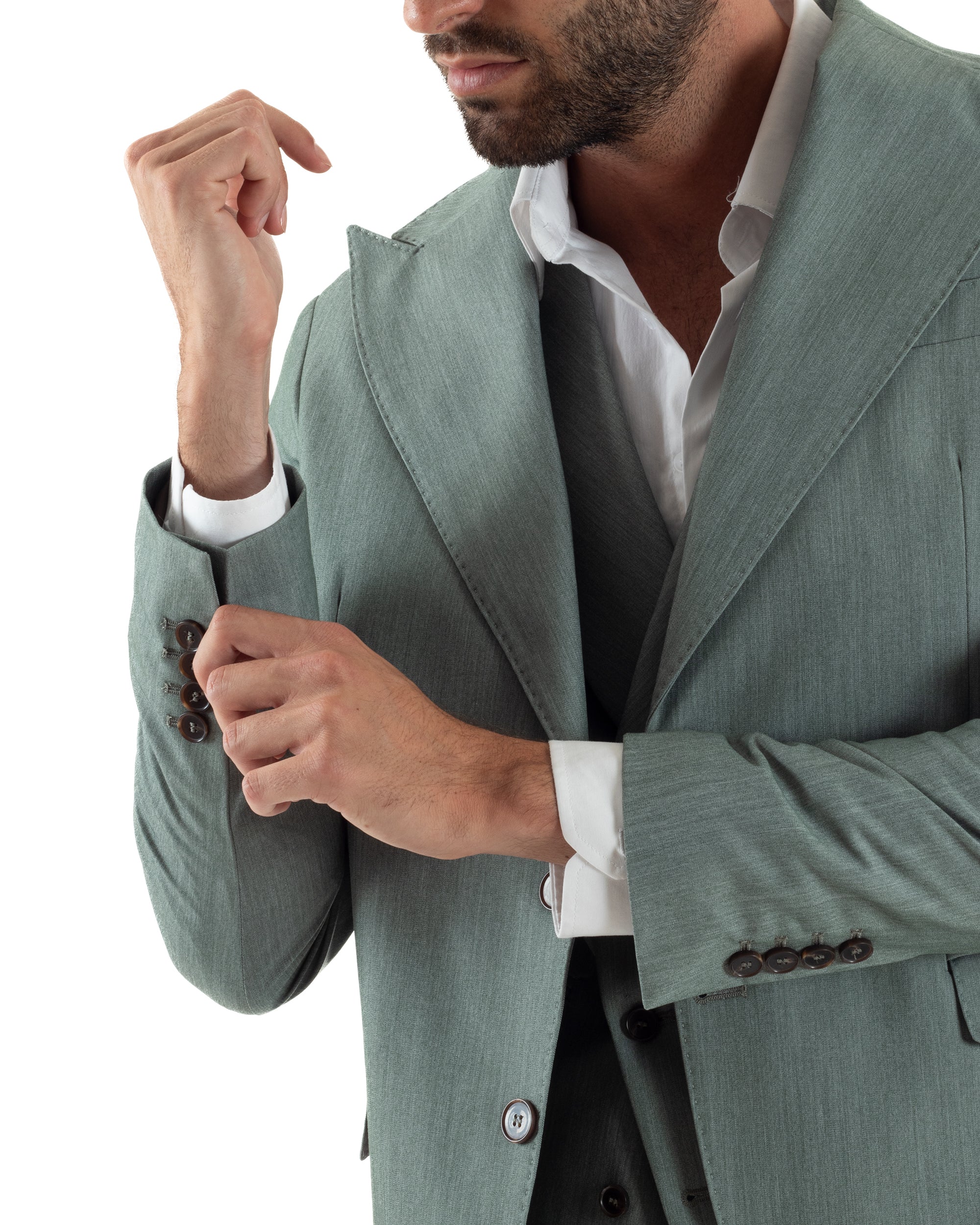 Abito Monopetto Sartoriale Tre Pezzi Gilet Doppiopetto AE1176A