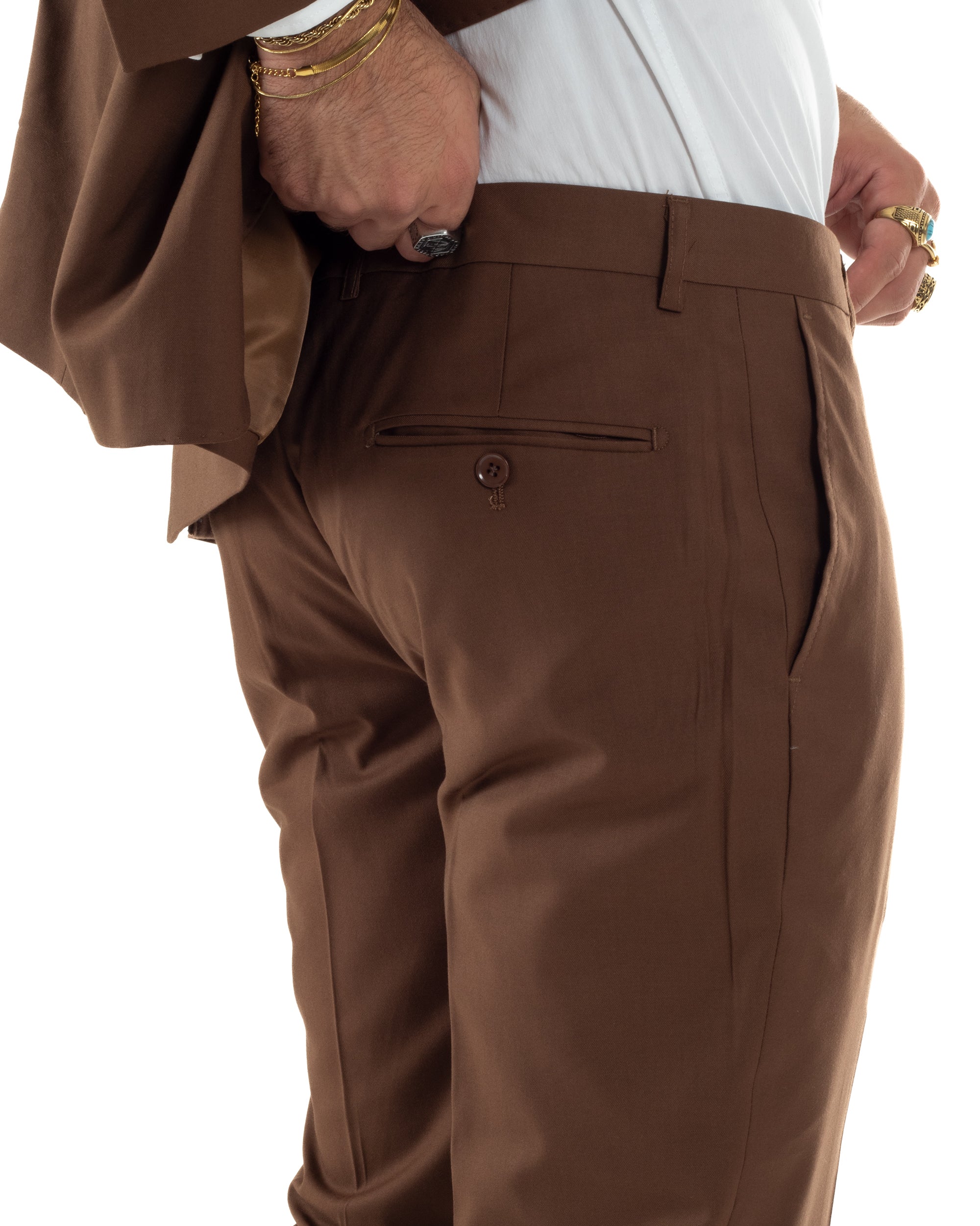 Abito Monopetto Basic Tinta Unita Marrone AE1180A