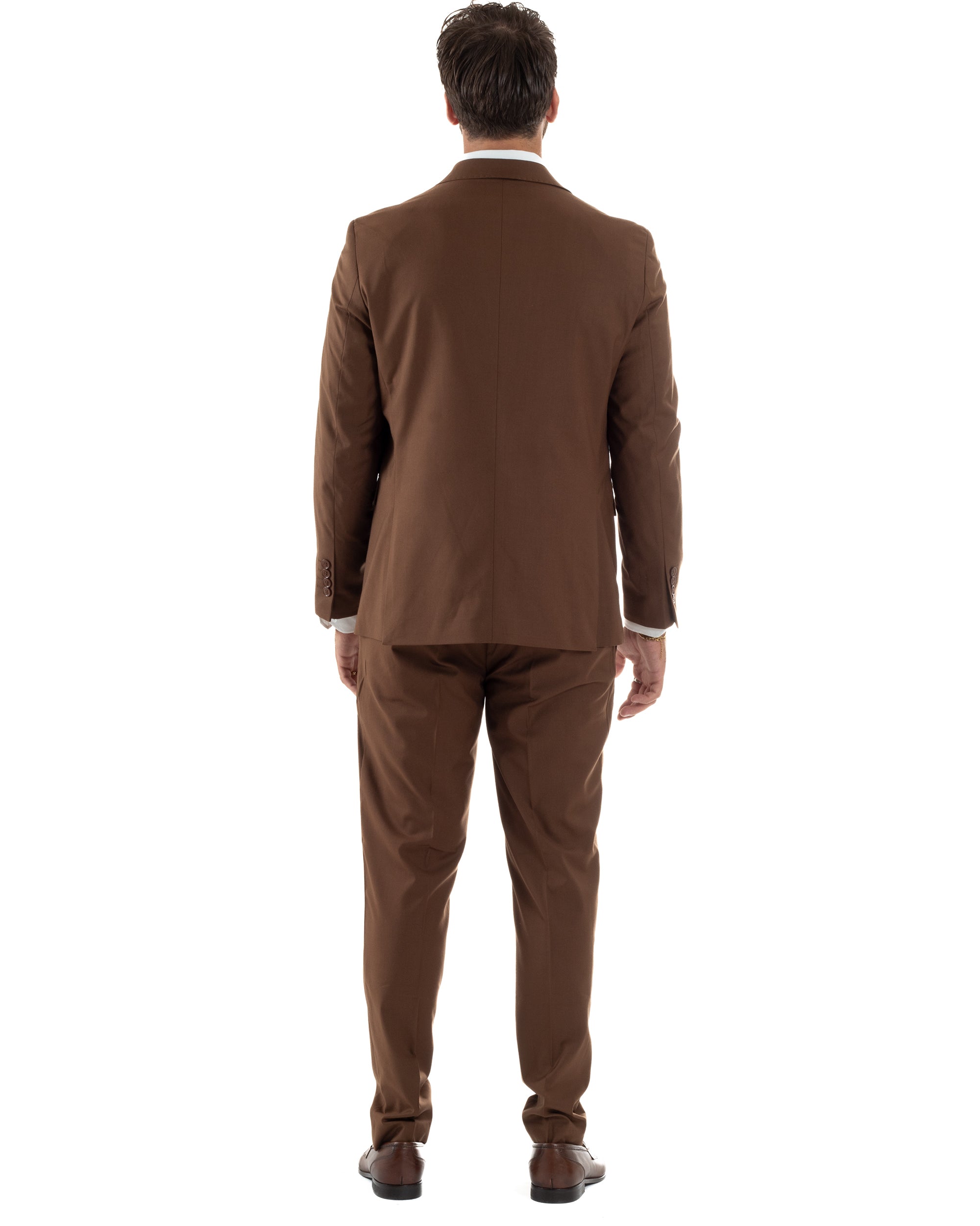 Abito Monopetto Basic Tinta Unita Marrone AE1180A
