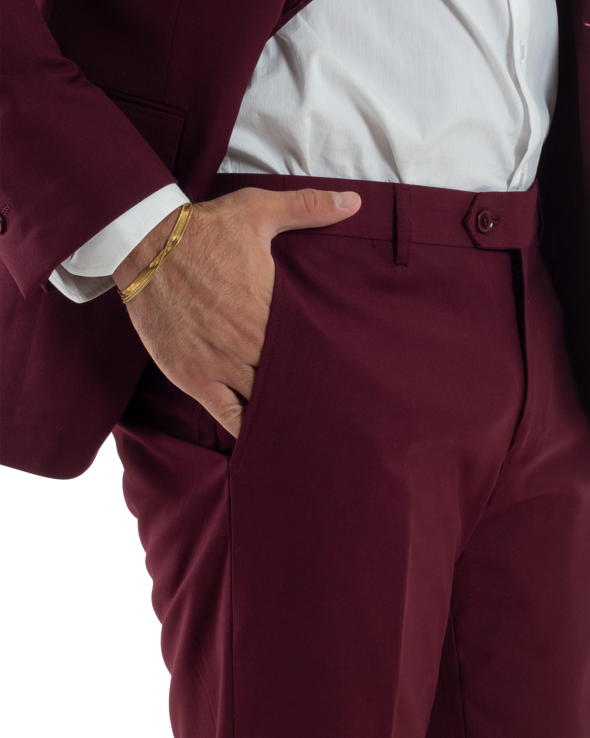 Abito Monopetto Basic Tinta Unita Bordeaux AE1181A