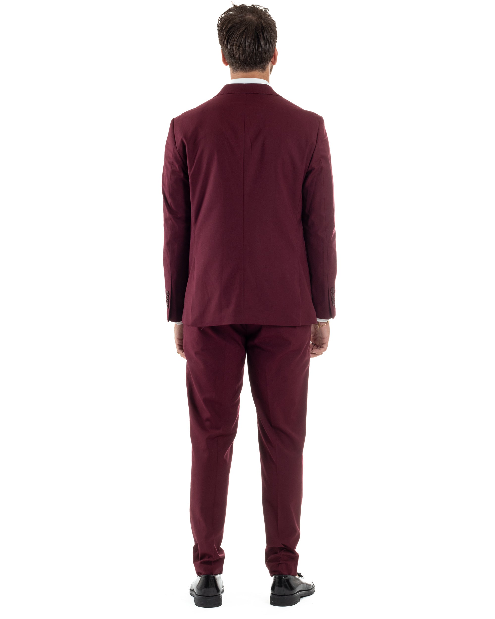 Abito Monopetto Basic Tinta Unita Bordeaux AE1181A