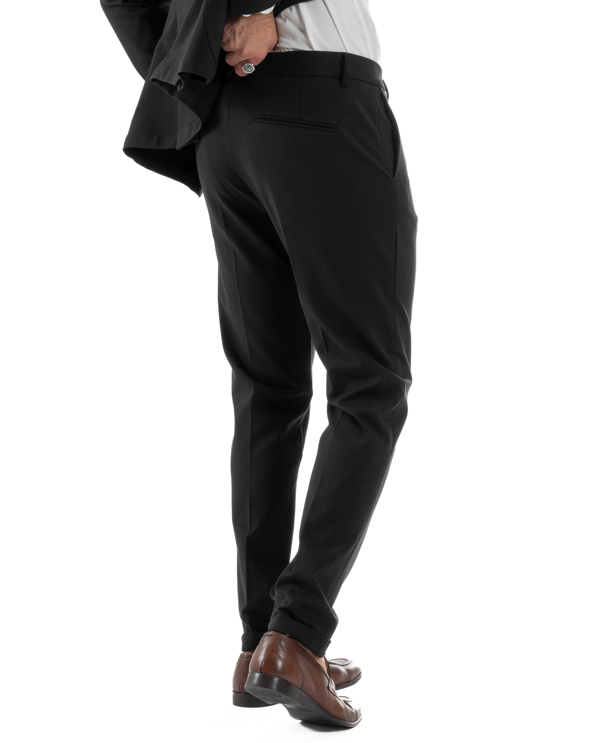 Abito Uomo Monopetto Viscosa Sartoriale Tinta Unita Nero Over-D OC1F2W5G01