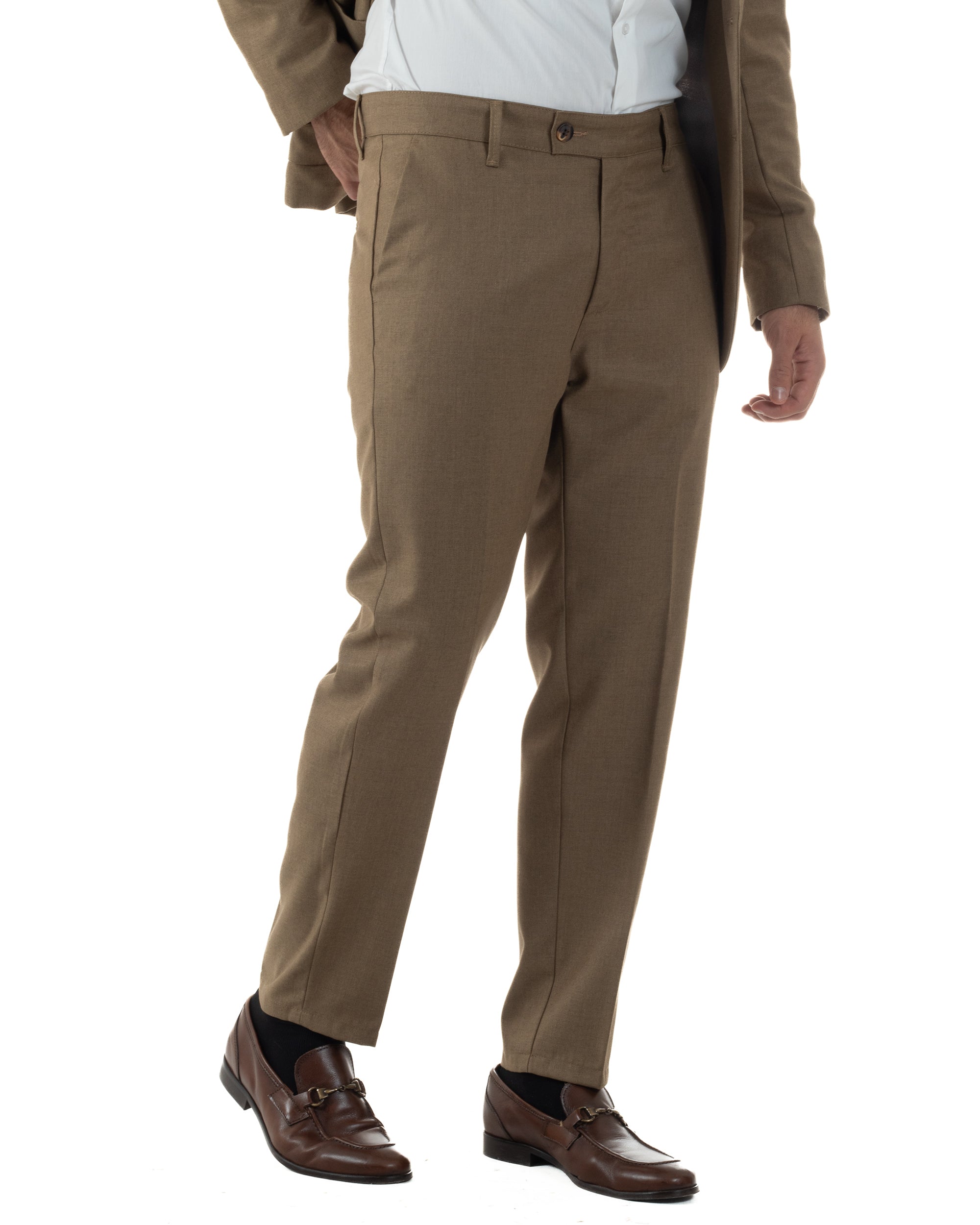 Abito Uomo Monopetto Lana Classico Sartoriale Camel AE1197A