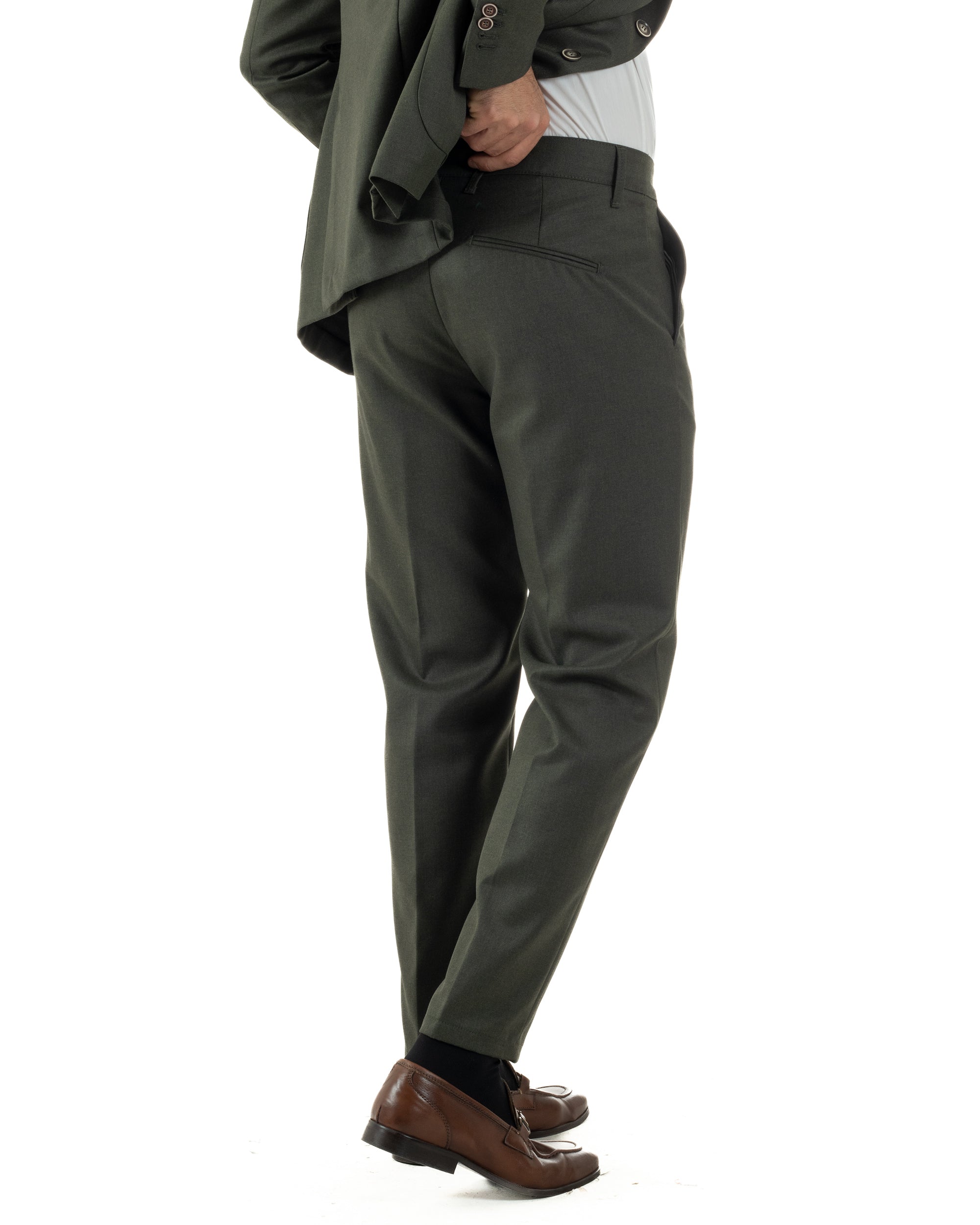 Abito Uomo Monopetto Lana Classico Sartoriale Verde AE1198A