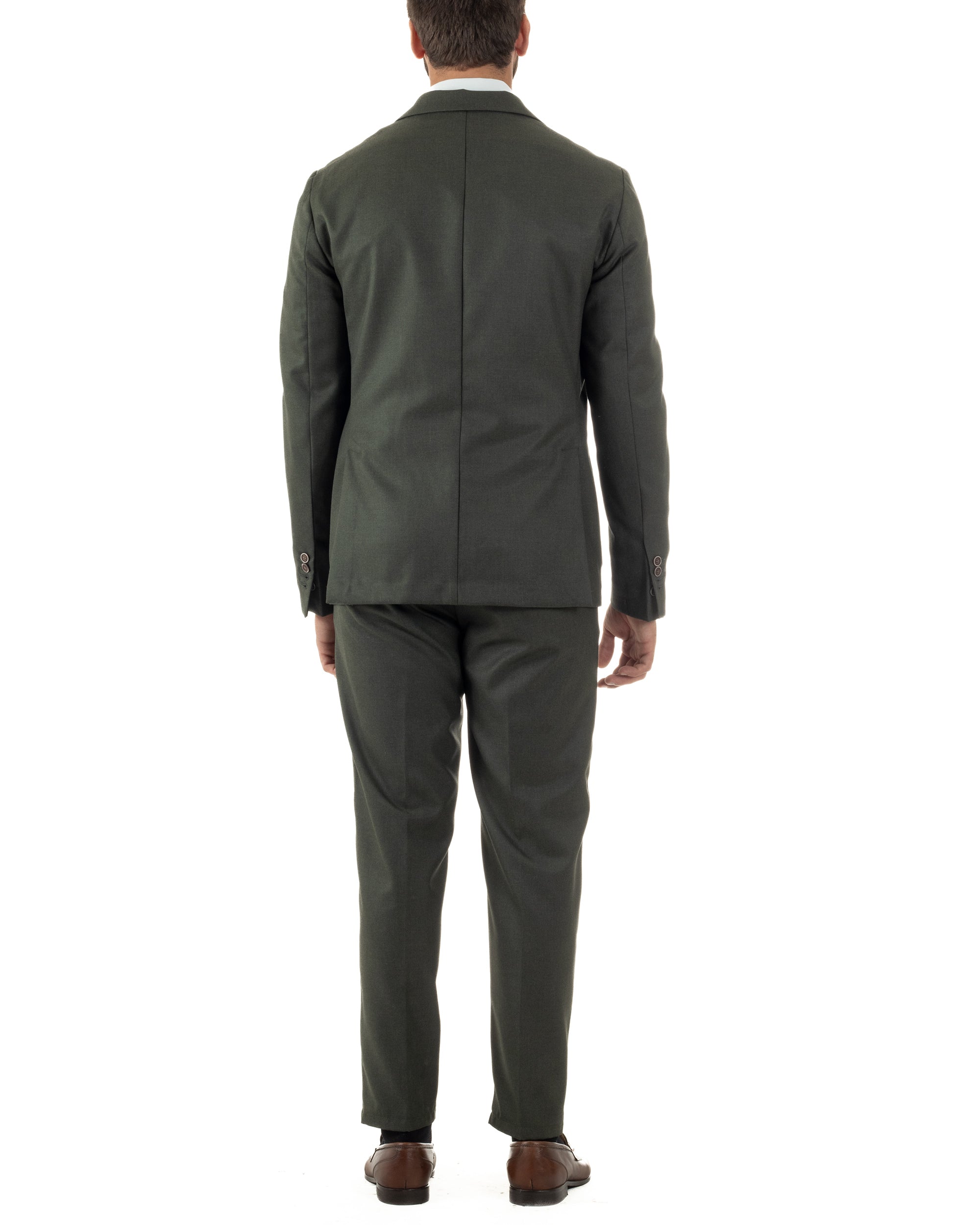 Abito Uomo Monopetto Lana Classico Sartoriale Verde AE1198A