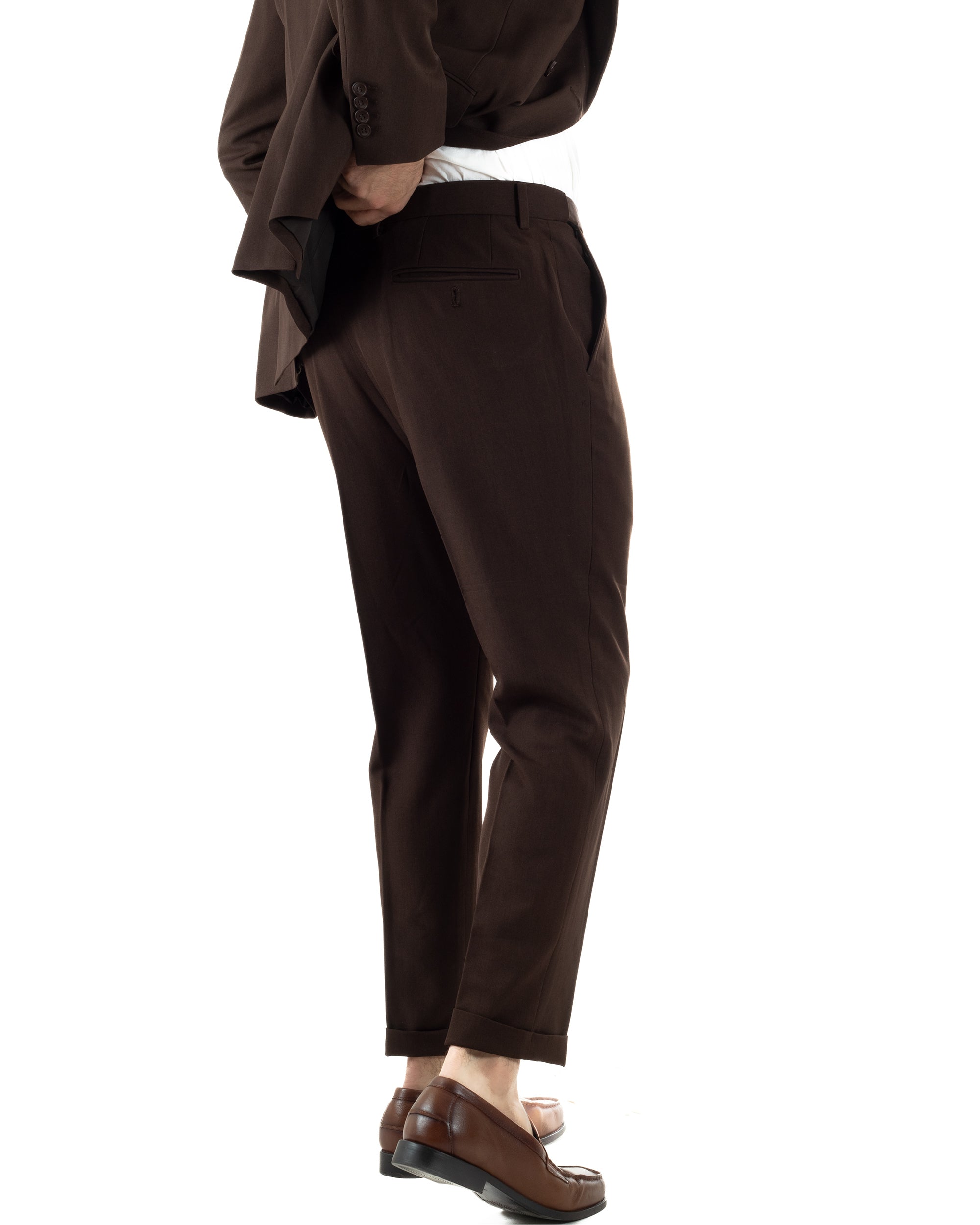 Abito Uomo Doppiopetto Viscosa Classico Sartoriale Marrone AE1201A