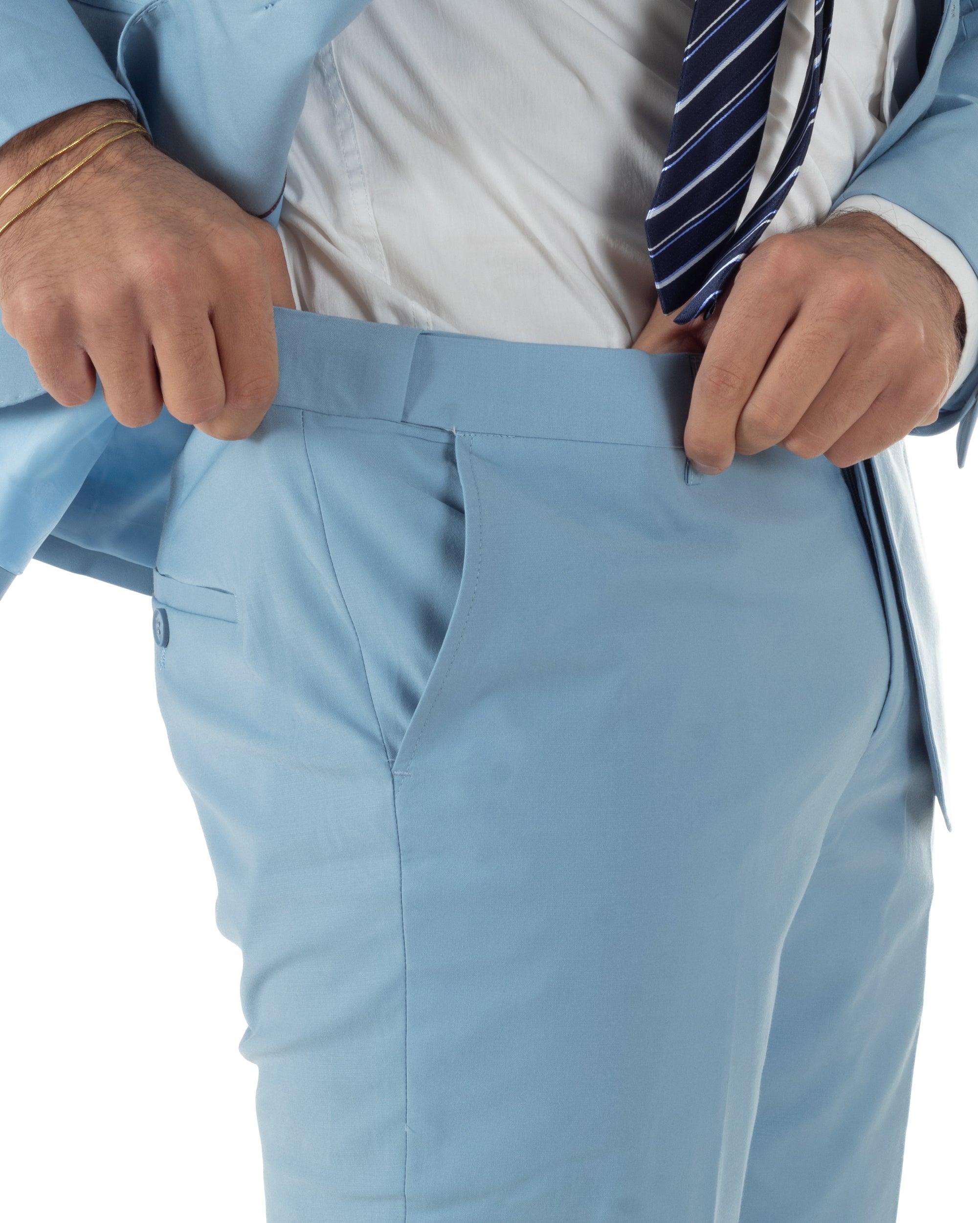 Abito uomo monopetto vestito viscosa completo giacca pantaloni polvere GIOSAL-AE1232A