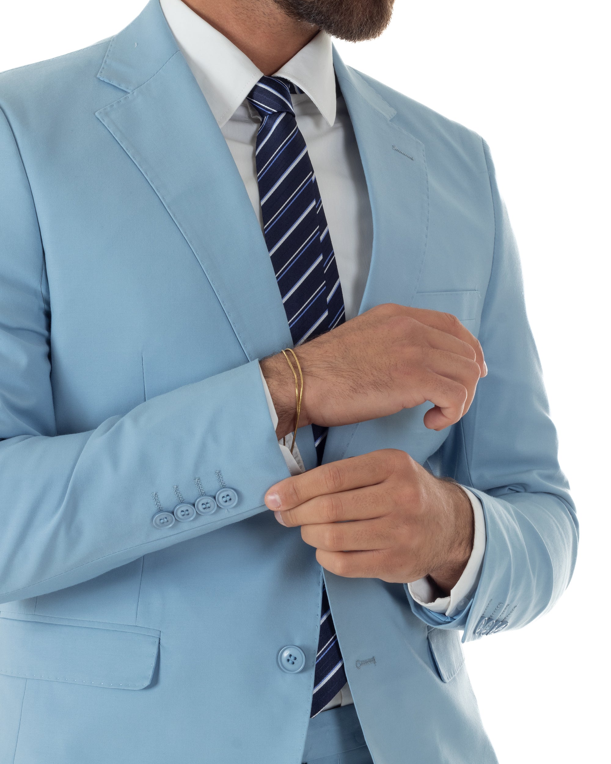 Abito uomo monopetto vestito viscosa completo giacca pantaloni polvere GIOSAL-AE1232A