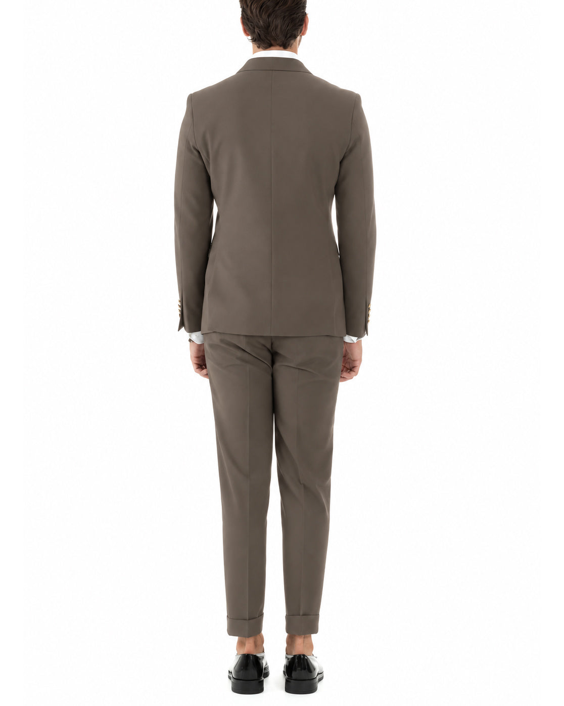 Abito uomo doppiopetto completo giacca pantaloni bottoni metallo fango GIOSAL-AE1299A