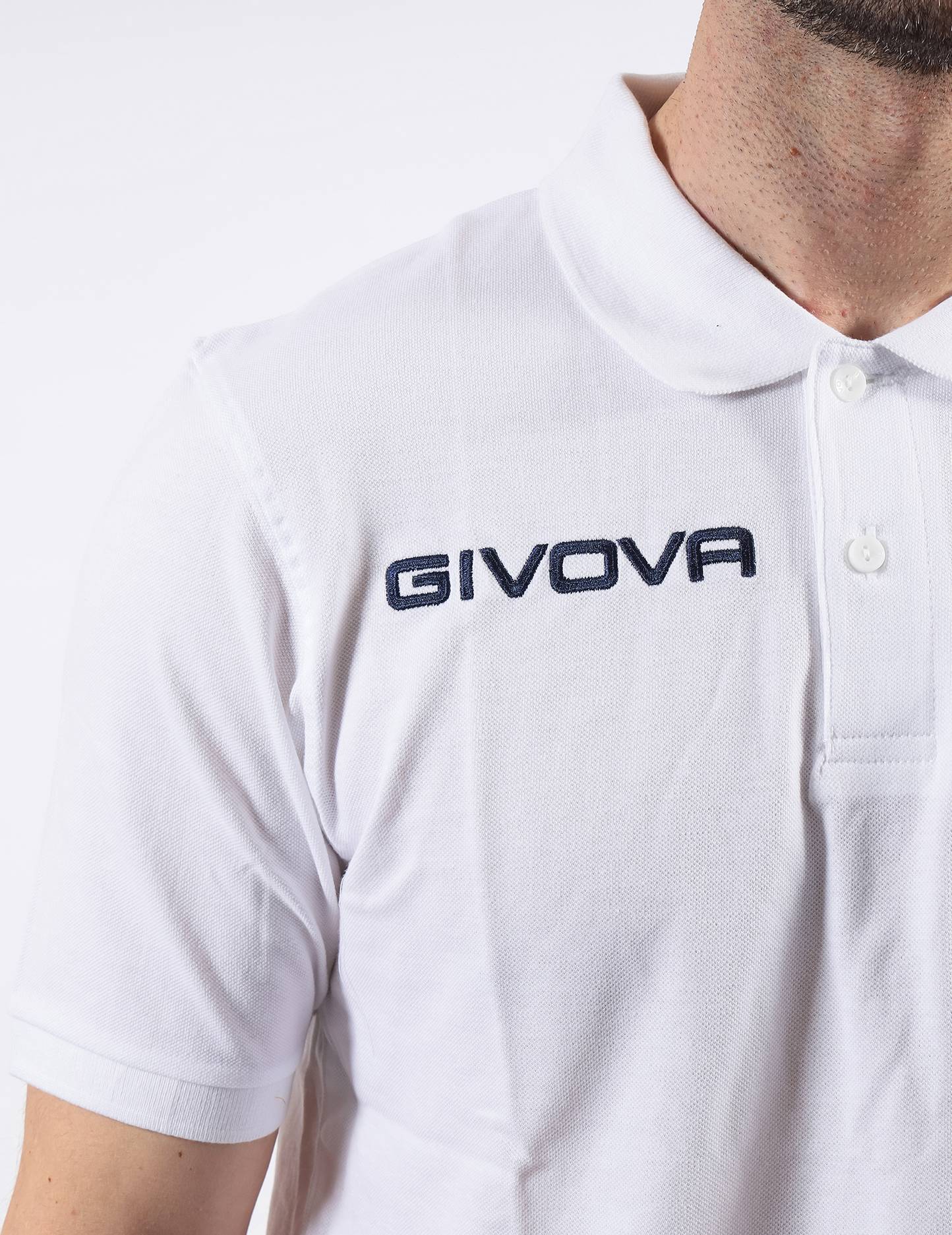 POLO SUMMER GIVOVA BIANCO Unisex Cotone Piquet T-shirt Sportiva Con Colletto Tinta Unita GIOSAL
