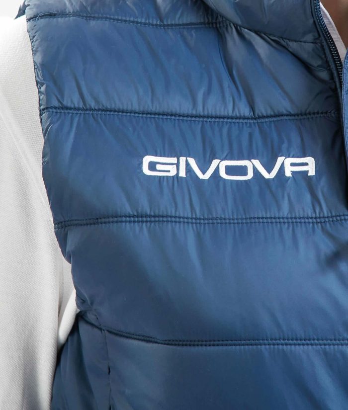 GIVOVA SLEEVELESS SPAIN BLUE Padded Unisex Gym Jacket Sports Jacket Warm Zip Up Solid Color GIOSAL