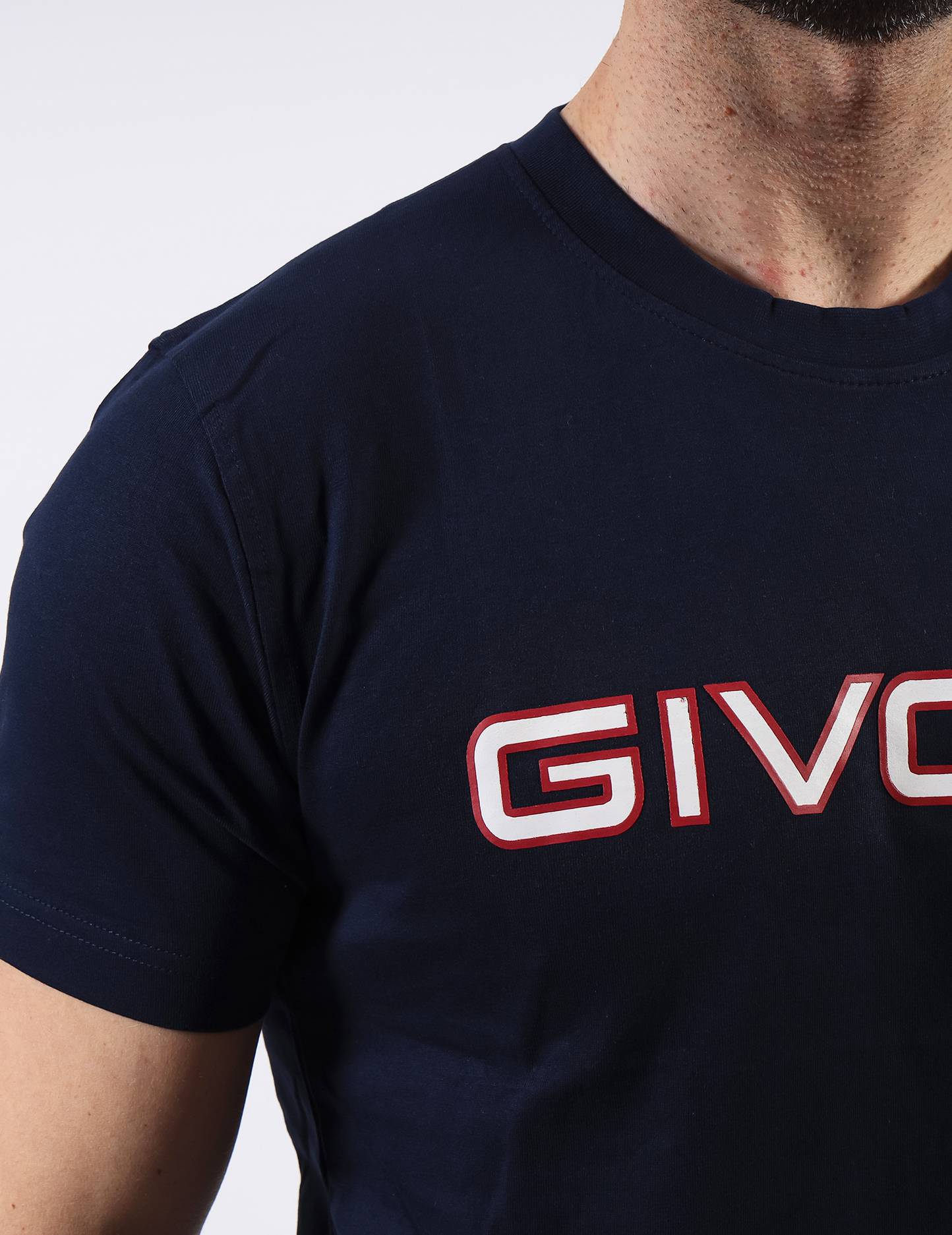 T-SHIRT SPOT GIVOVA BLU Cotone Unisex Maglia Mezze Maniche Sportiva Da Ginnastica GIOSAL