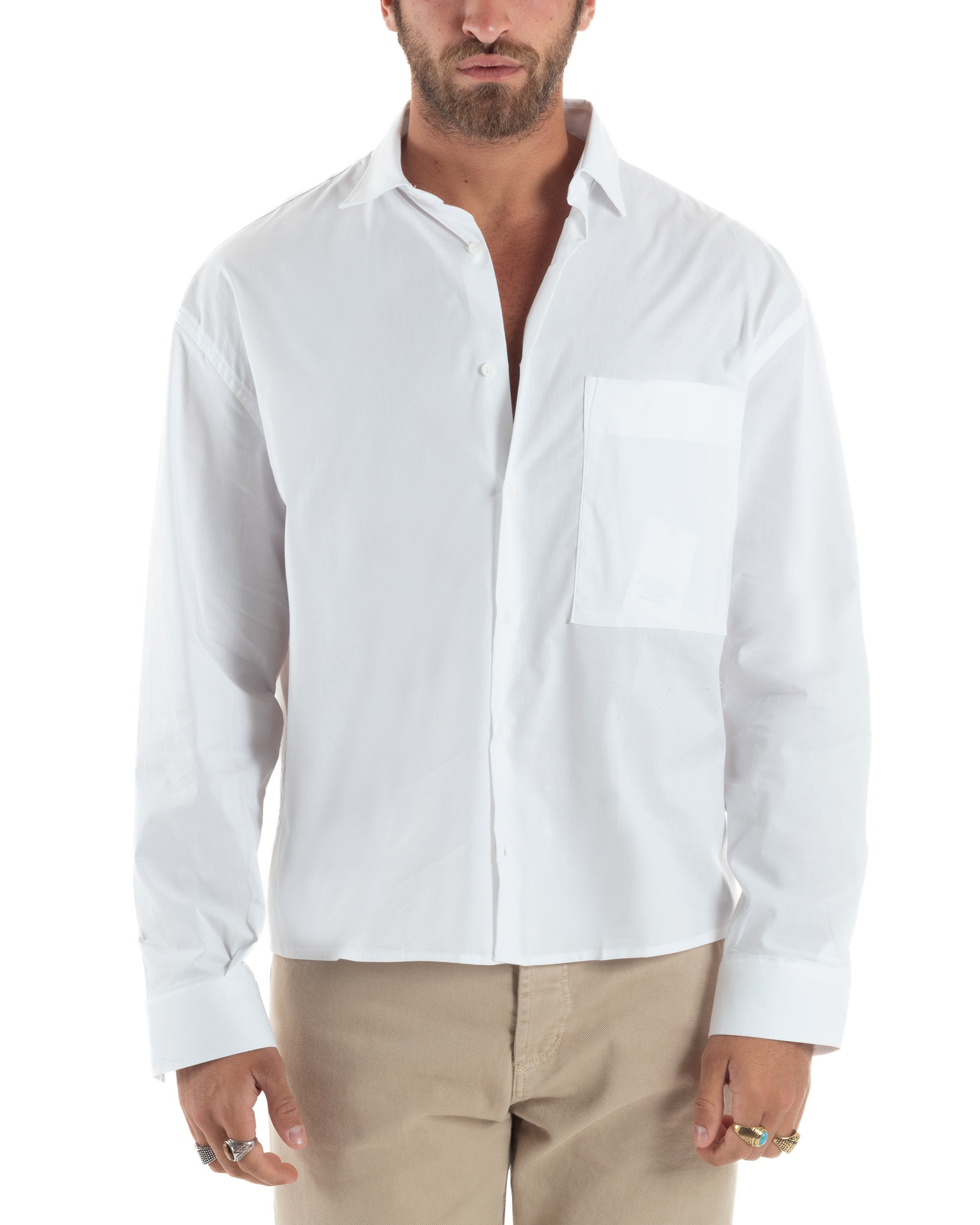 Camicia Crop Cotone Basic C2966A