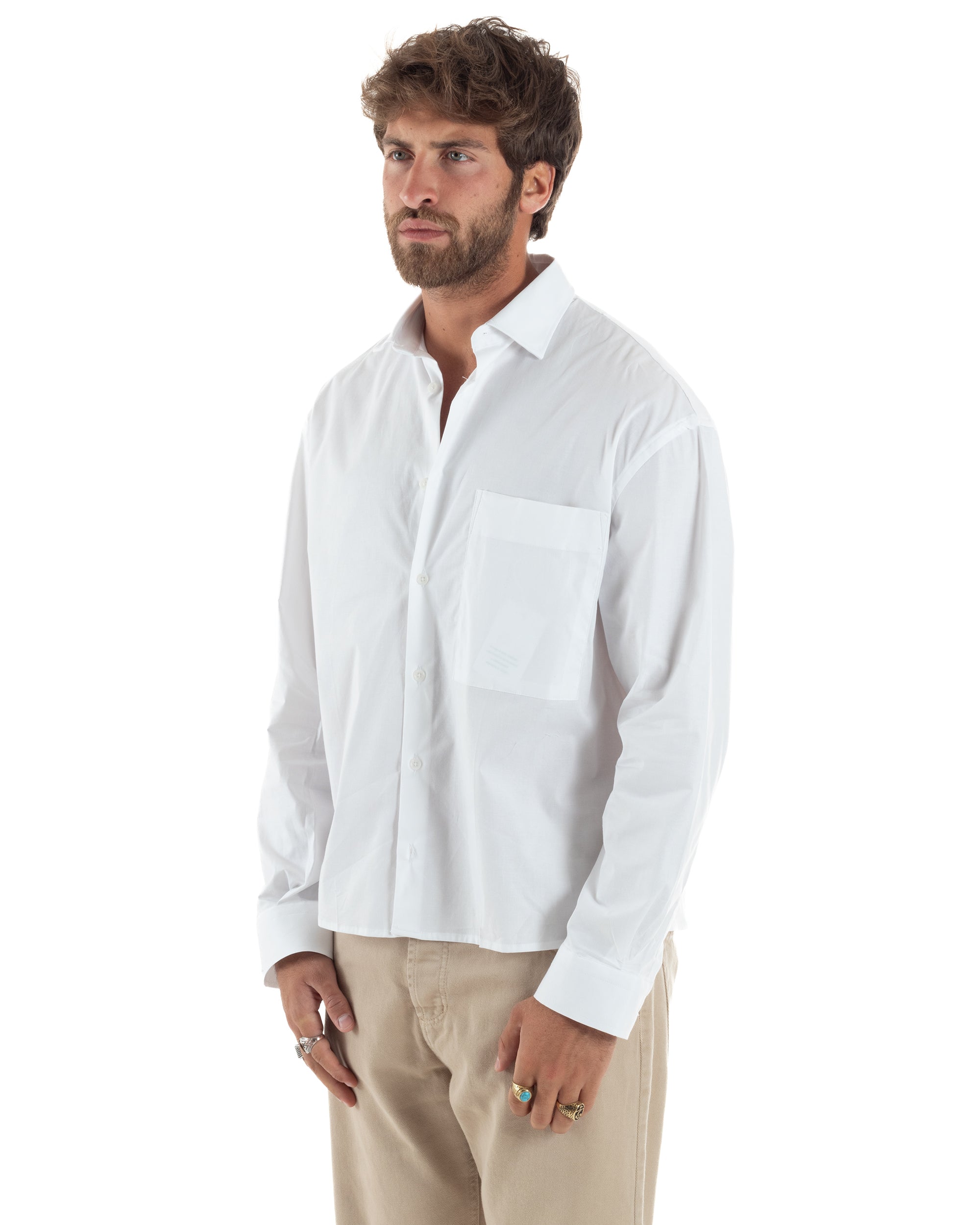 Camicia Crop Cotone Basic C2966A