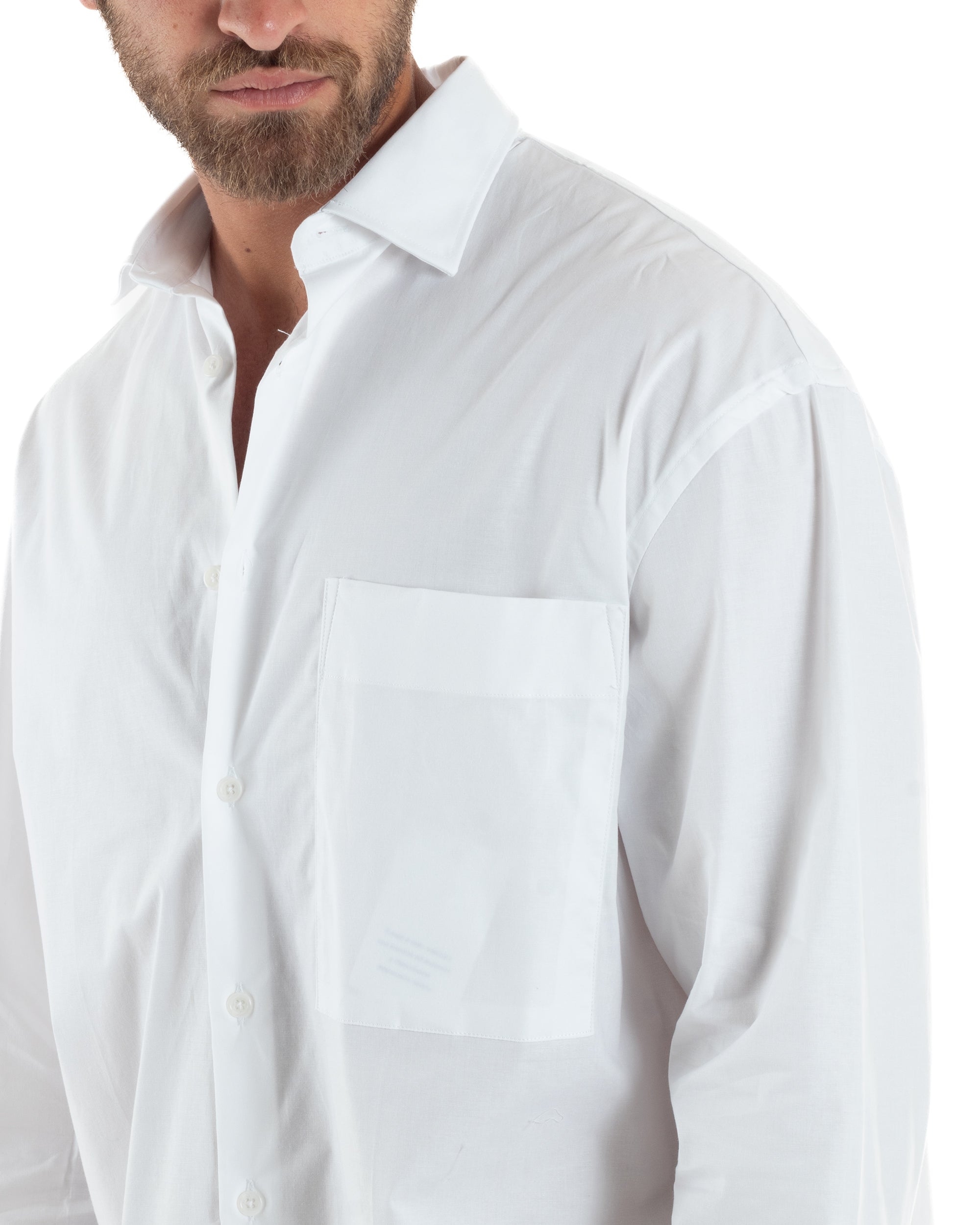 Camicia Crop Cotone Basic C2966A