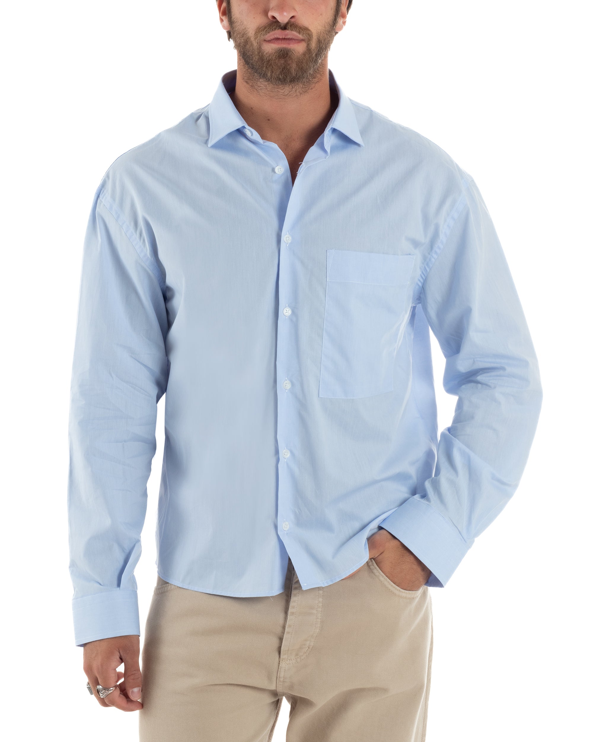 Camicia Crop Cotone Basic C2965A