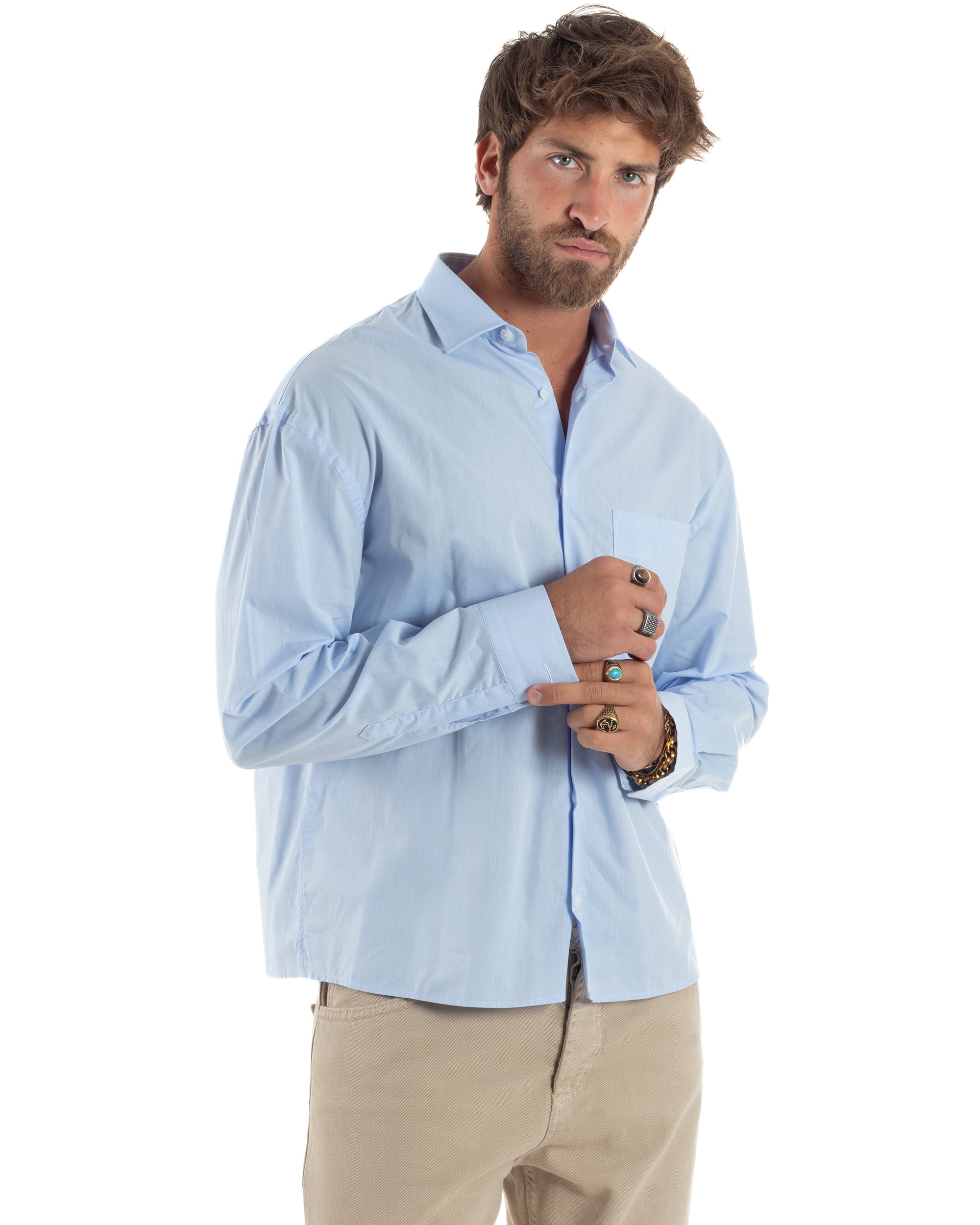 Camicia Crop Cotone Basic C2965A