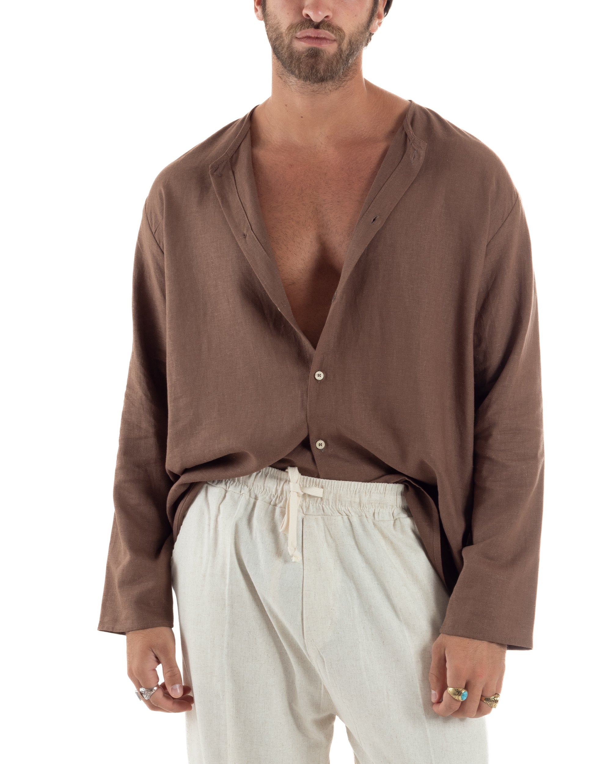 Camicia Lino Casacca Relaxed Fit C2967A