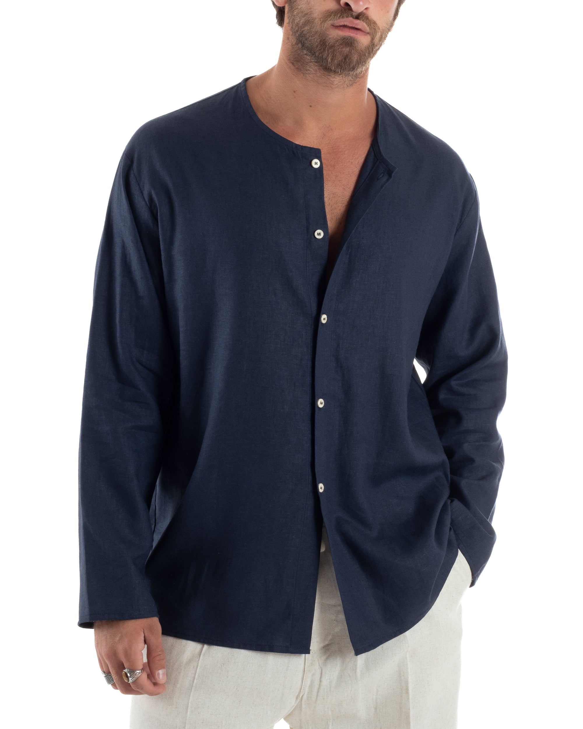 Camicia Lino Casacca Relaxed Fit C2968A