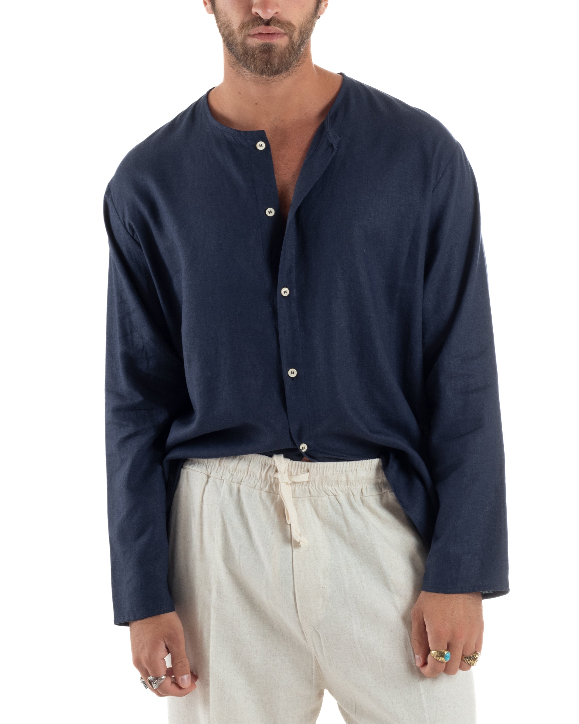 Camicia Lino Casacca Relaxed Fit C2968A