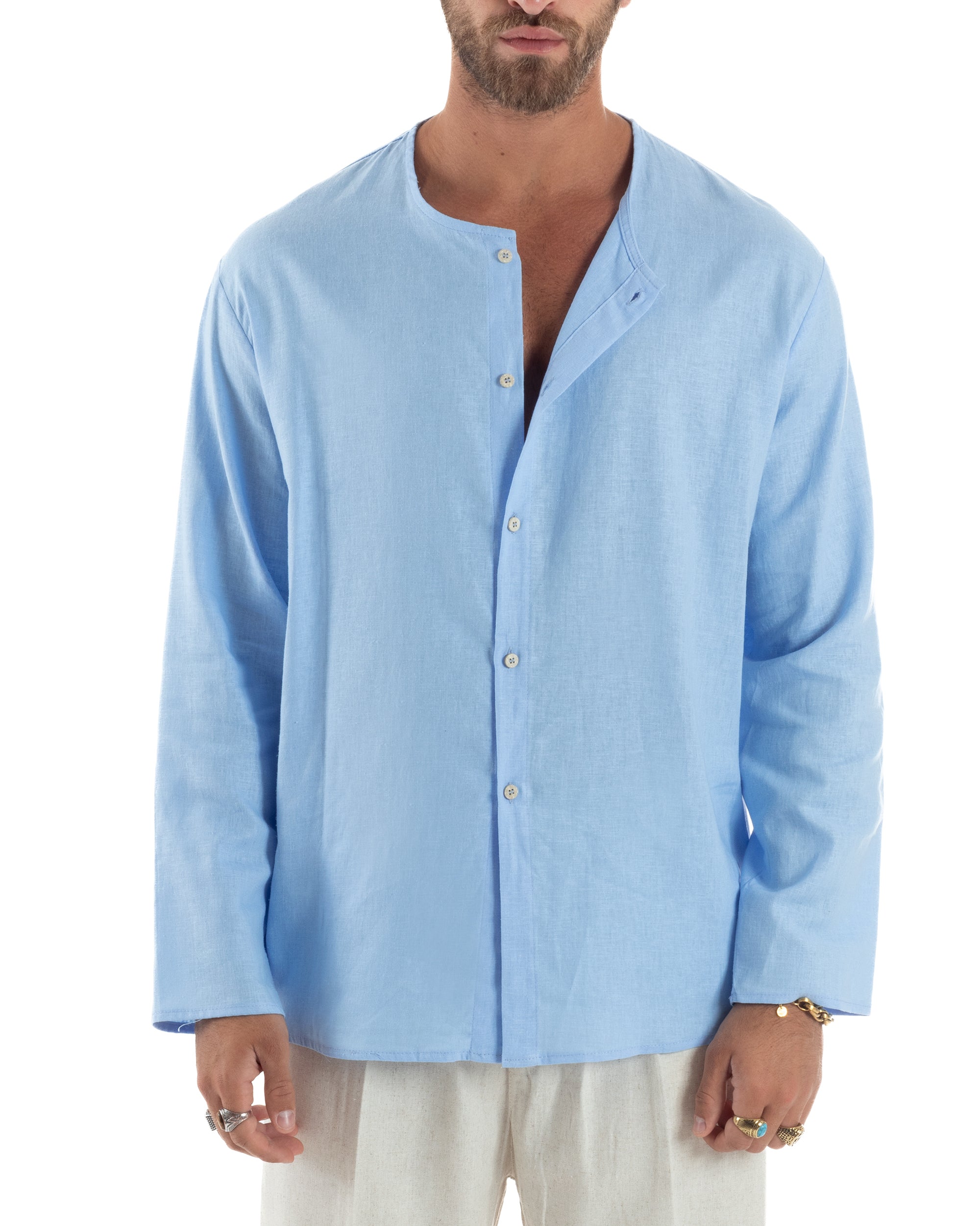 Camicia Lino Casacca Relaxed Fit C2969A