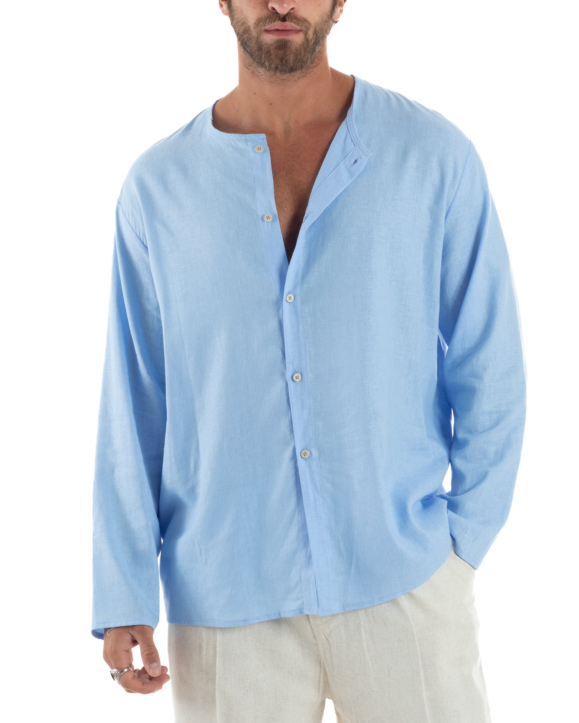 Camicia Lino Casacca Relaxed Fit C2969A