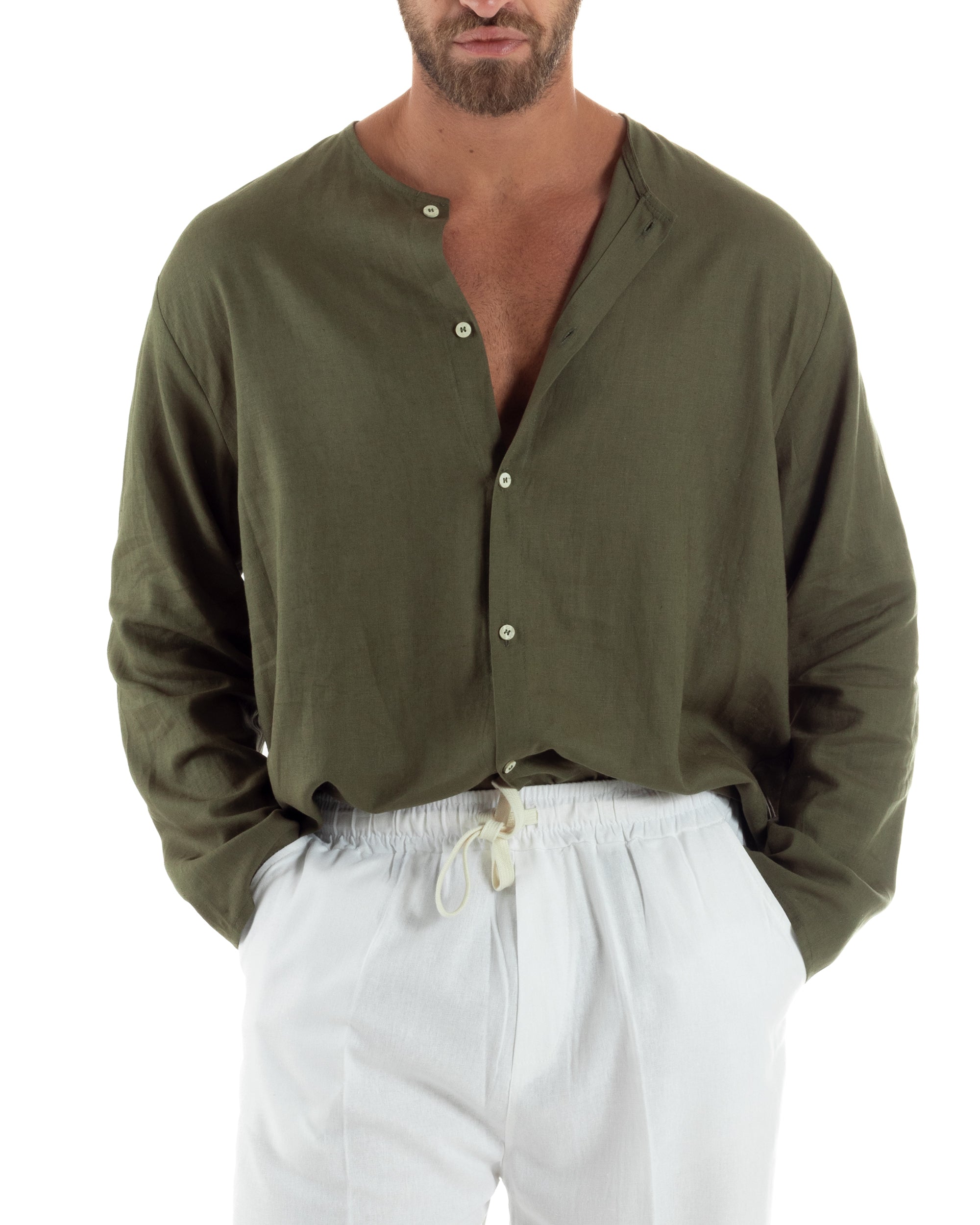 Camicia Lino Casacca Relaxed Fit C2971A